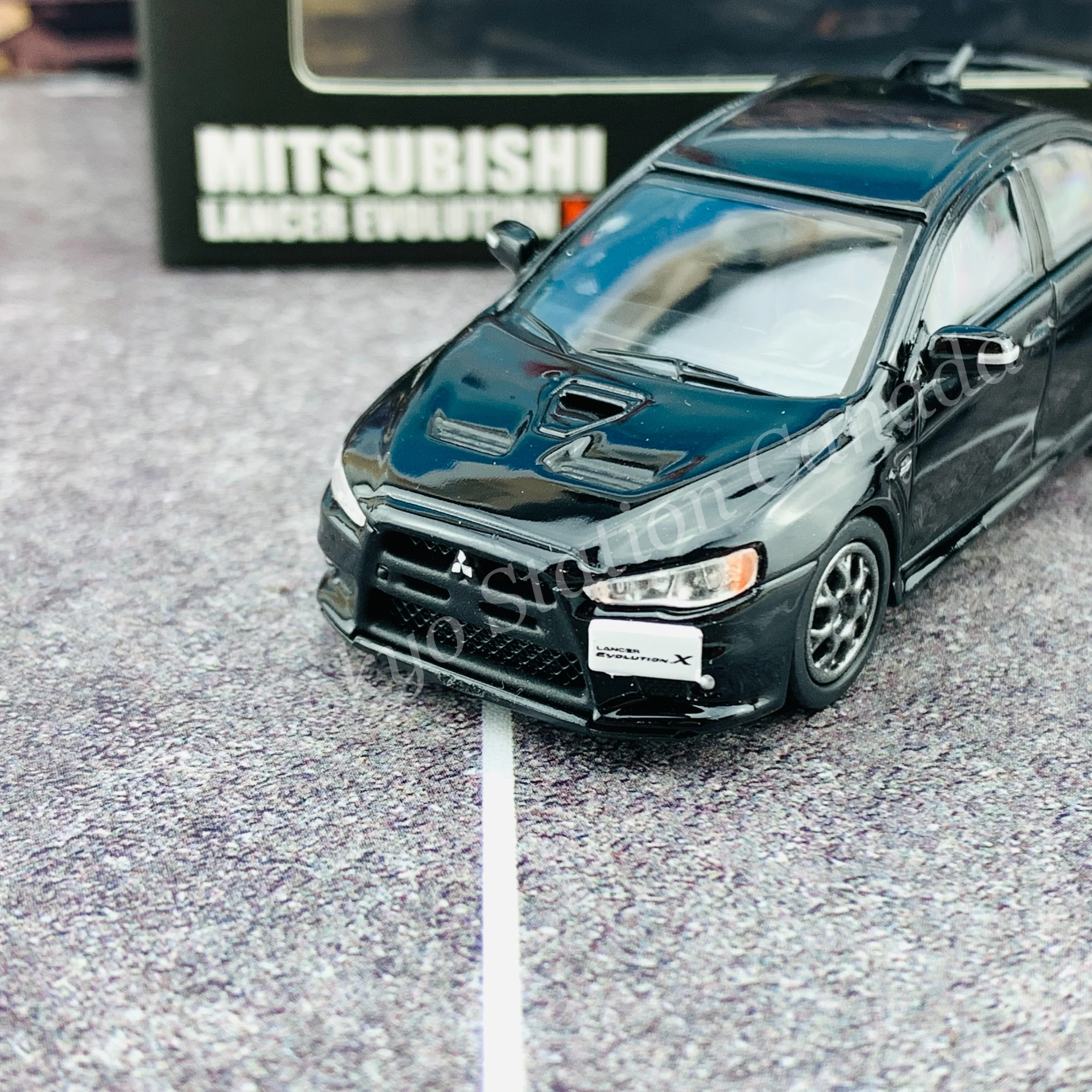 BM CREATIONS JUNIOR 1/64 Mitsubishi Lancer EVO X  BLACK Limited Edition 64B0119 - Image 4