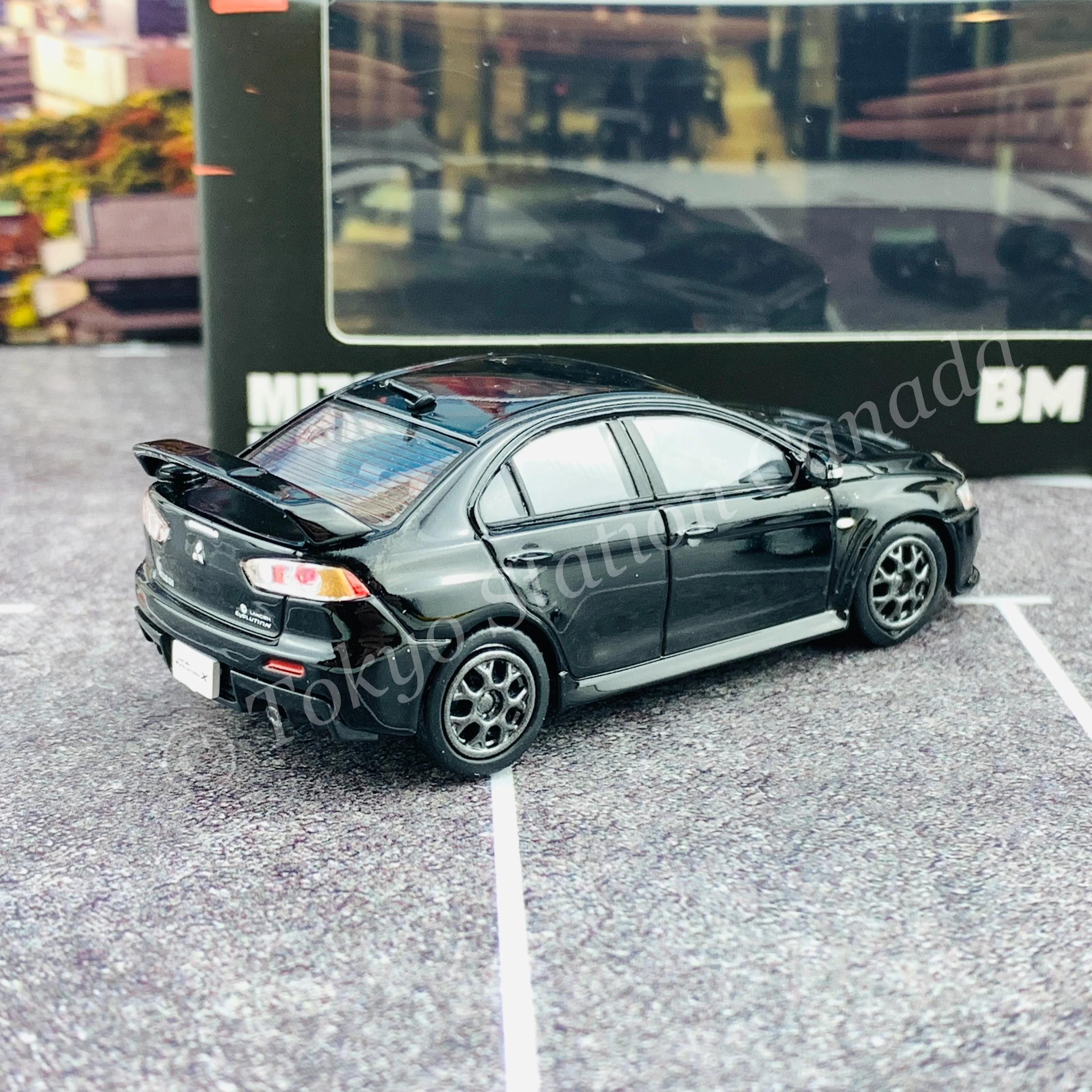 BM CREATIONS JUNIOR 1/64 Mitsubishi Lancer EVO X  BLACK Limited Edition 64B0119 - Image 5