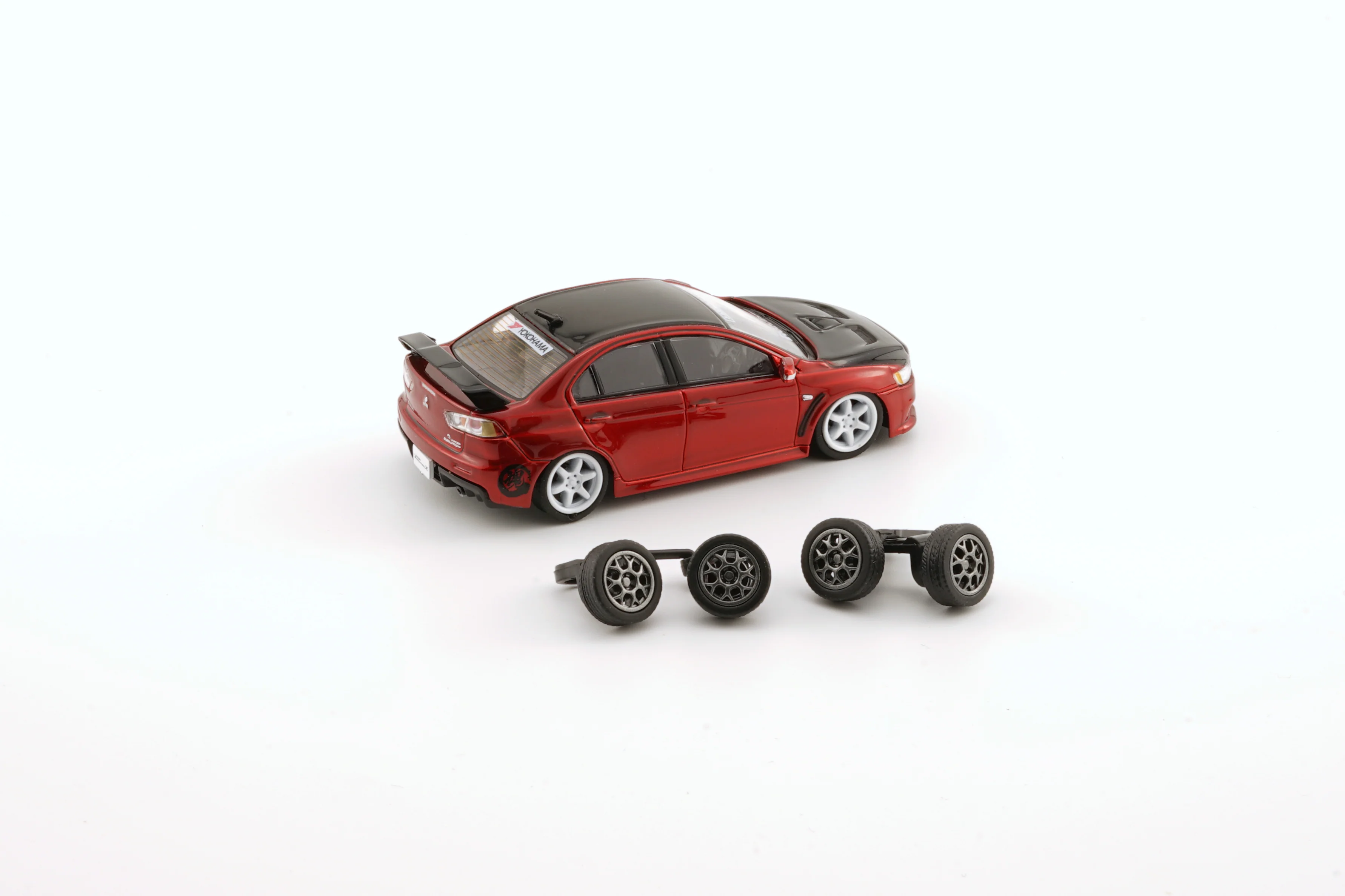 BM CREATIONS JUNIOR 1/64 Mitsubishi Lancer EVO X -RED JDM (RHD) HK Toycar Salon 2022 Edition 64B0249 - Image 2