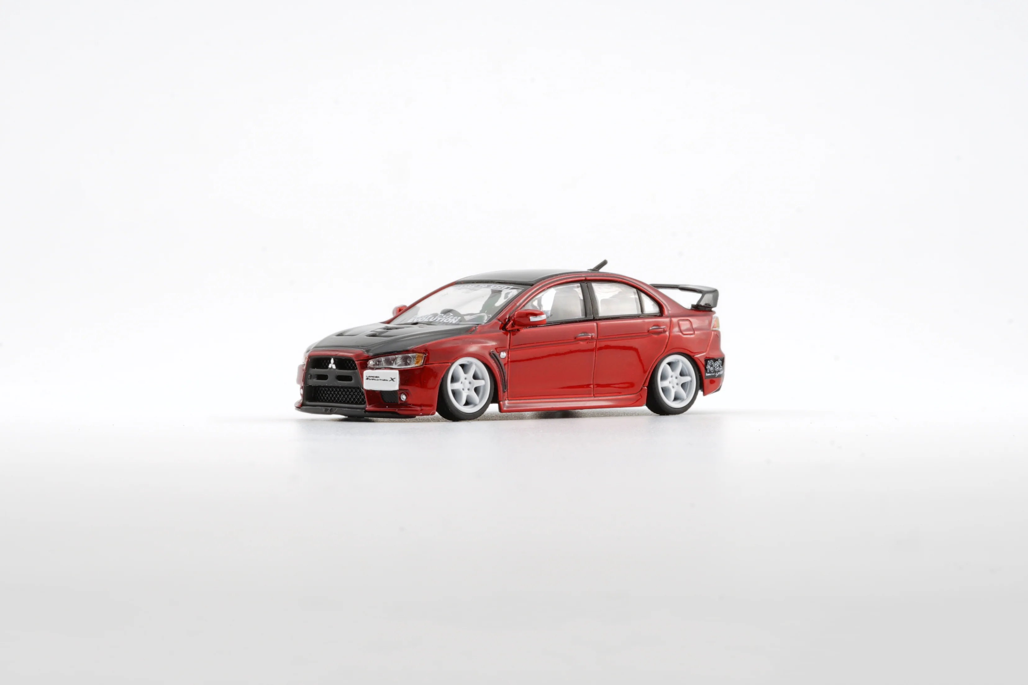 BM CREATIONS JUNIOR 1/64 Mitsubishi Lancer EVO X -RED JDM (RHD) HK Toycar Salon 2022 Edition 64B0249 - Image 3