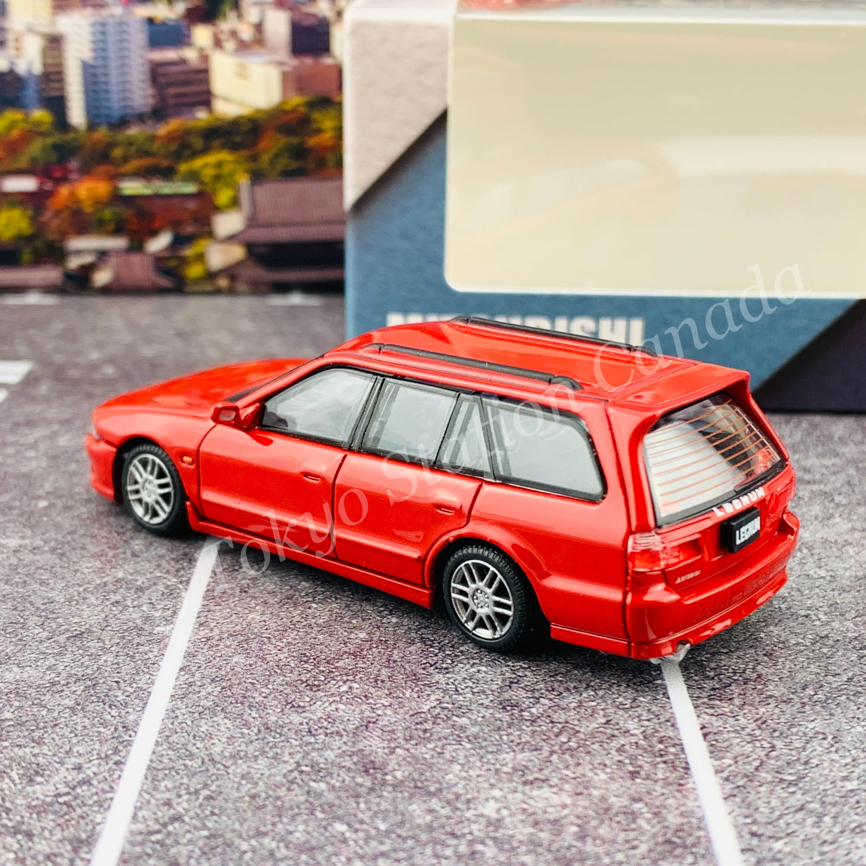 BM Creations JUNIOR 1/64 Mitsubishi Legnum VR4 RED RHD with Extra Wheels, Lowering Parts 64B0154 - Image 7