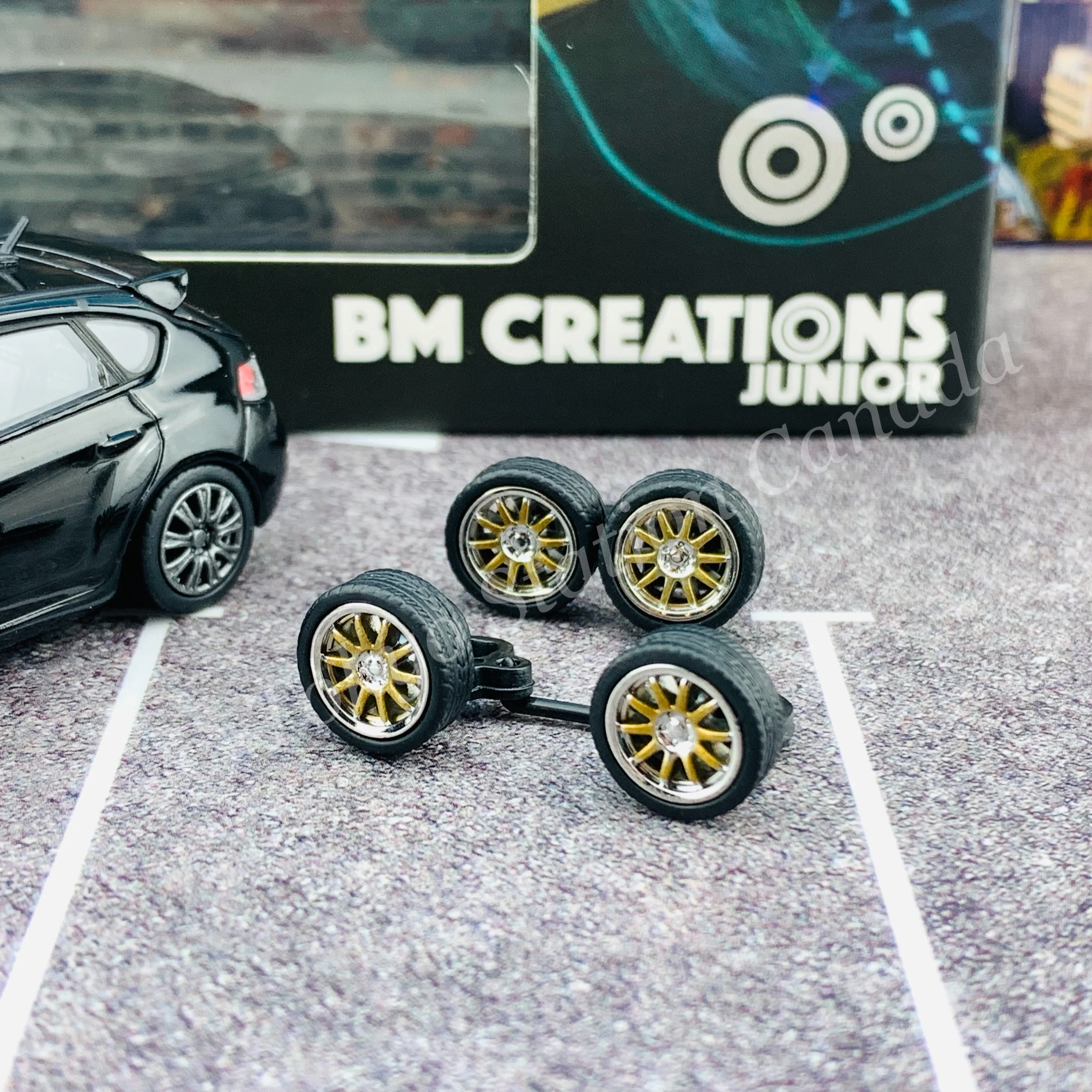 BM CREATIONS JUNIOR 1/64 Subaru 2009 Impreza WRX BLACK Limited Edition 64B0113 - Image 2