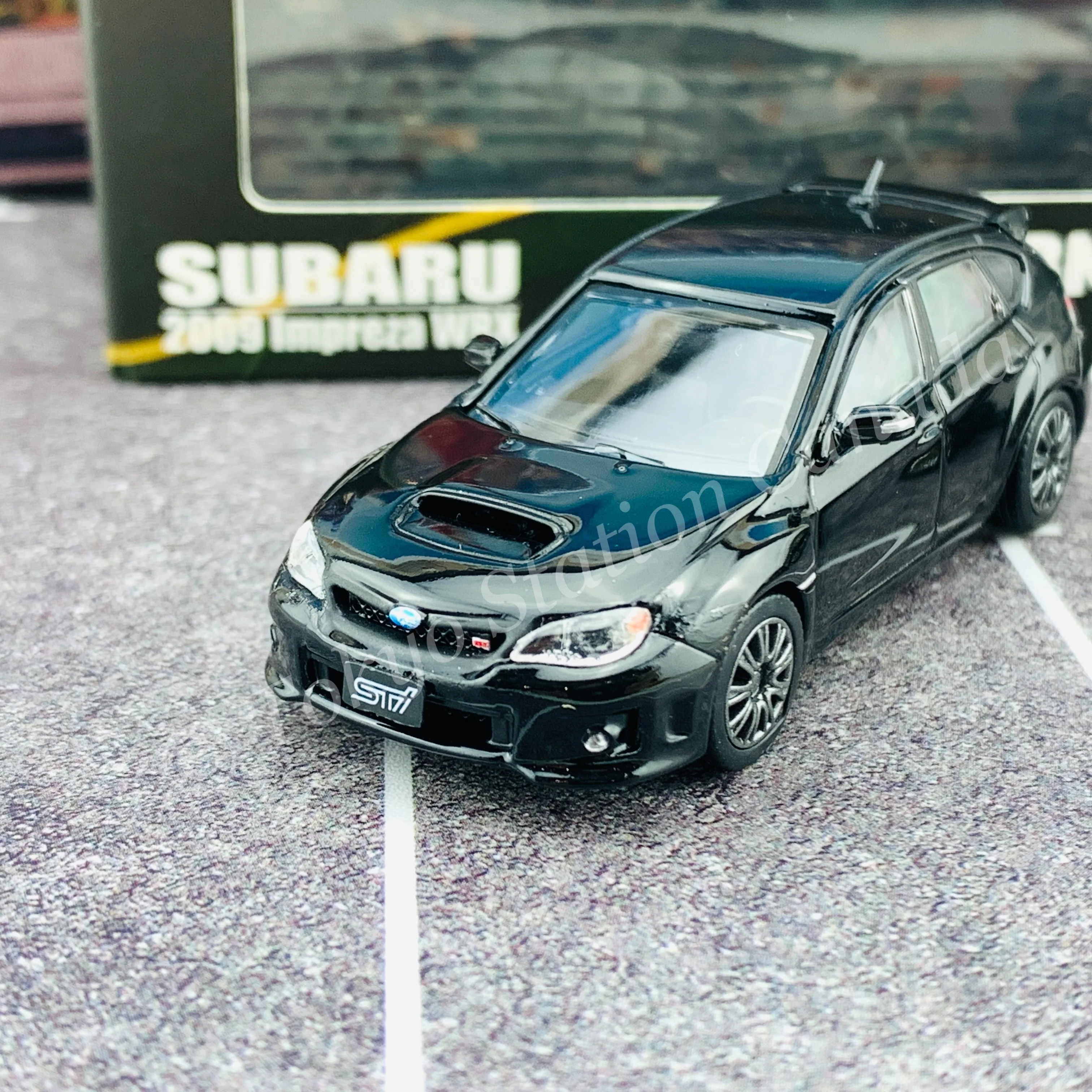 BM CREATIONS JUNIOR 1/64 Subaru 2009 Impreza WRX BLACK Limited Edition 64B0113 - Image 4