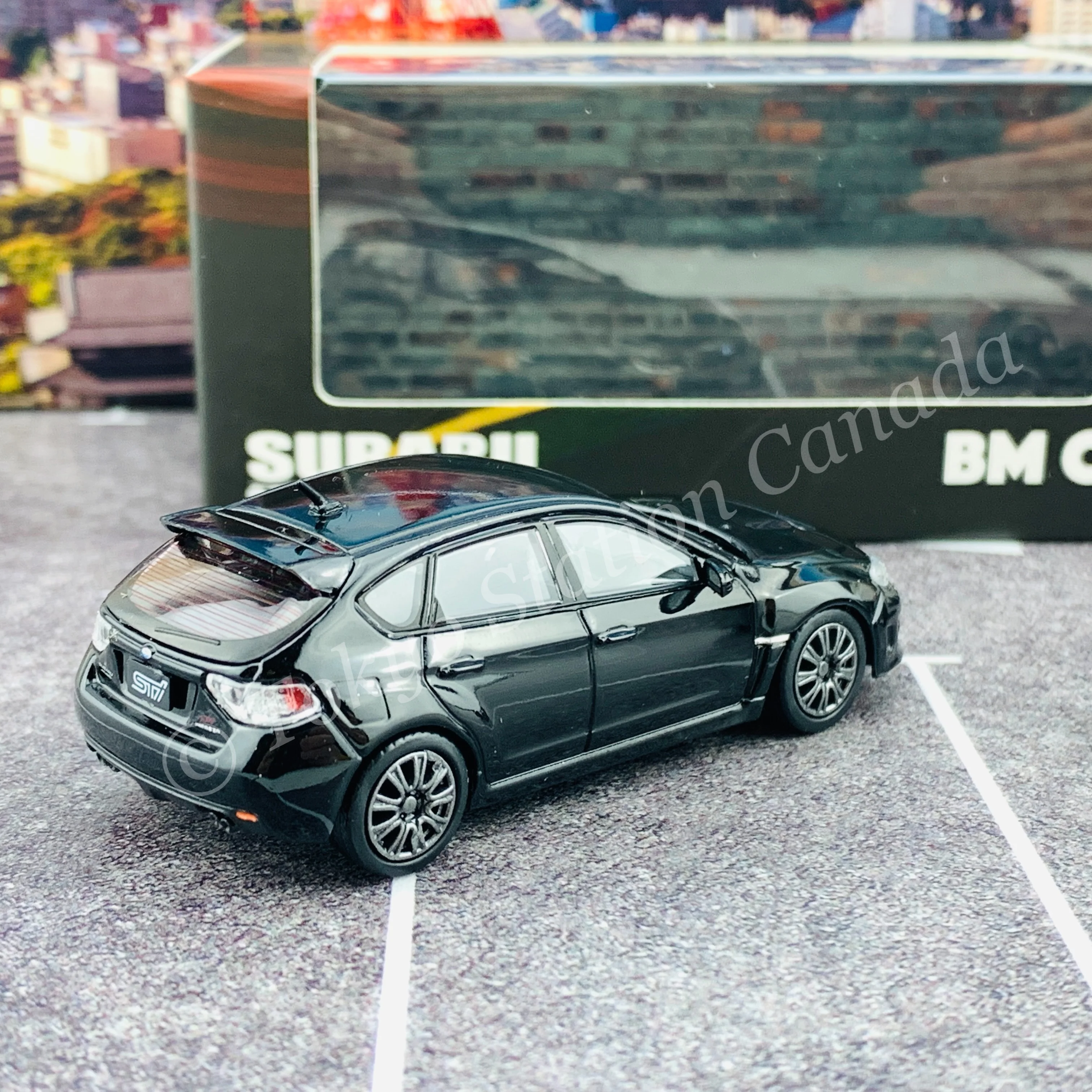 BM CREATIONS JUNIOR 1/64 Subaru 2009 Impreza WRX BLACK Limited Edition 64B0113 - Image 5