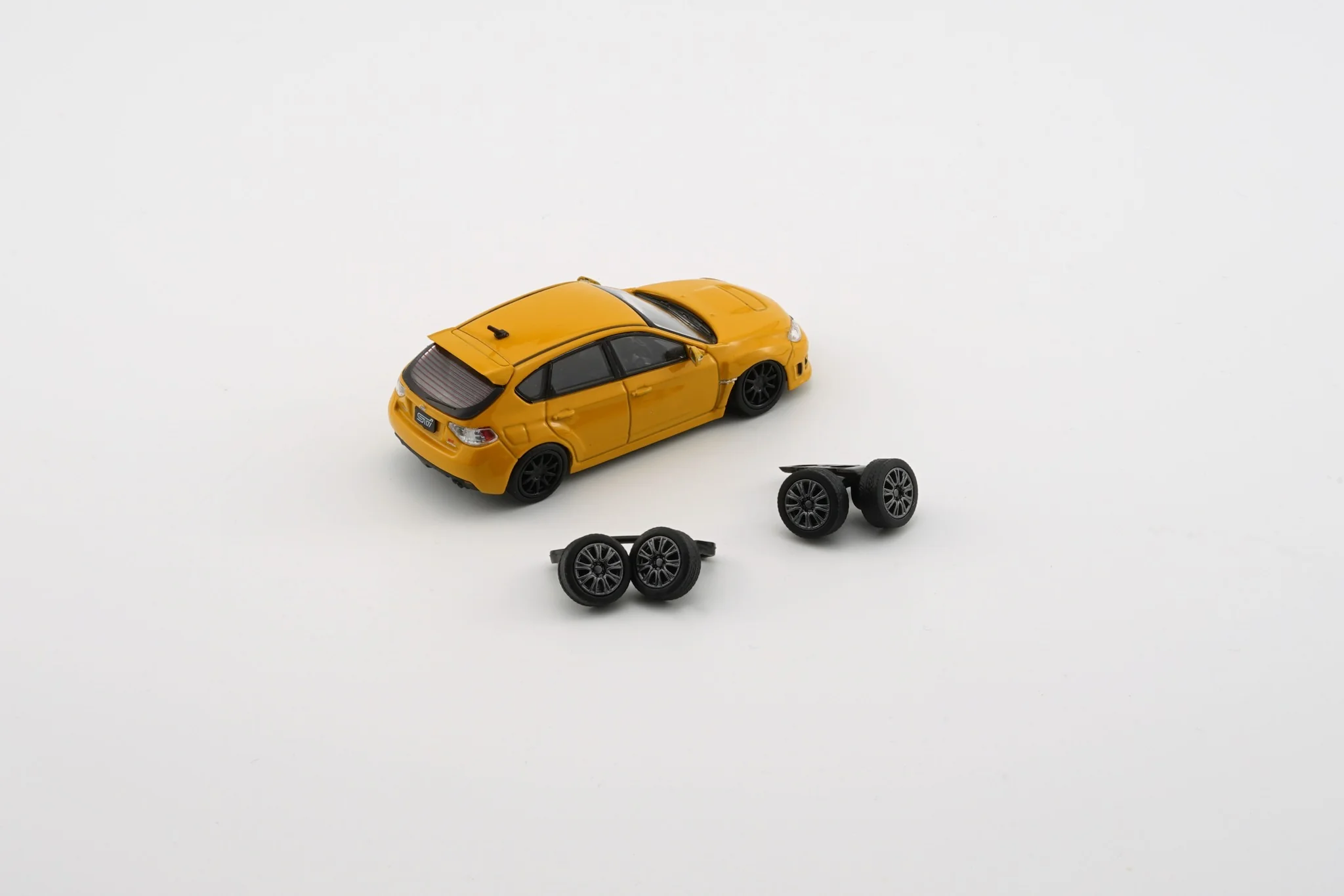 BM CREATIONS JUNIOR 1/64 Subaru 2009 IMPREZA WRX STI -Yellow LHD (Worldwide Limited Edition) 64B0221 - Image 2