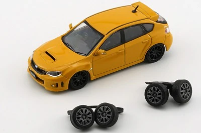 BM CREATIONS JUNIOR 1/64 Subaru 2009 IMPREZA WRX STI -Yellow LHD (Worldwide Limited Edition) 64B0221 - Image 3