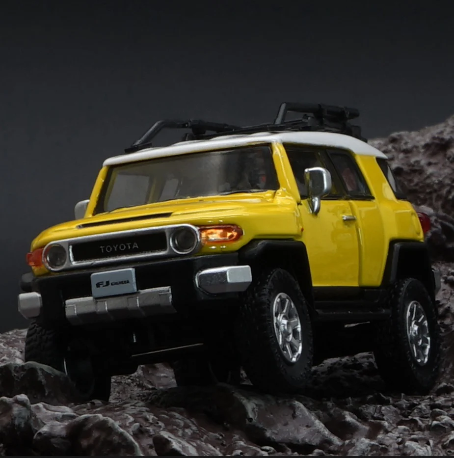 BM Creations JUNIOR 1/64 Toyota 2015 FJ Cruiser Yellow RHD 64B0132 - Image 7