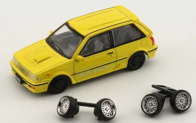 BM CREATIONS JUNIOR 1/64 Toyota Starlet Turbo S 1988 EP71 -Yellow RHD (Worldwide Limited Edition) 64B0258 - Image 2
