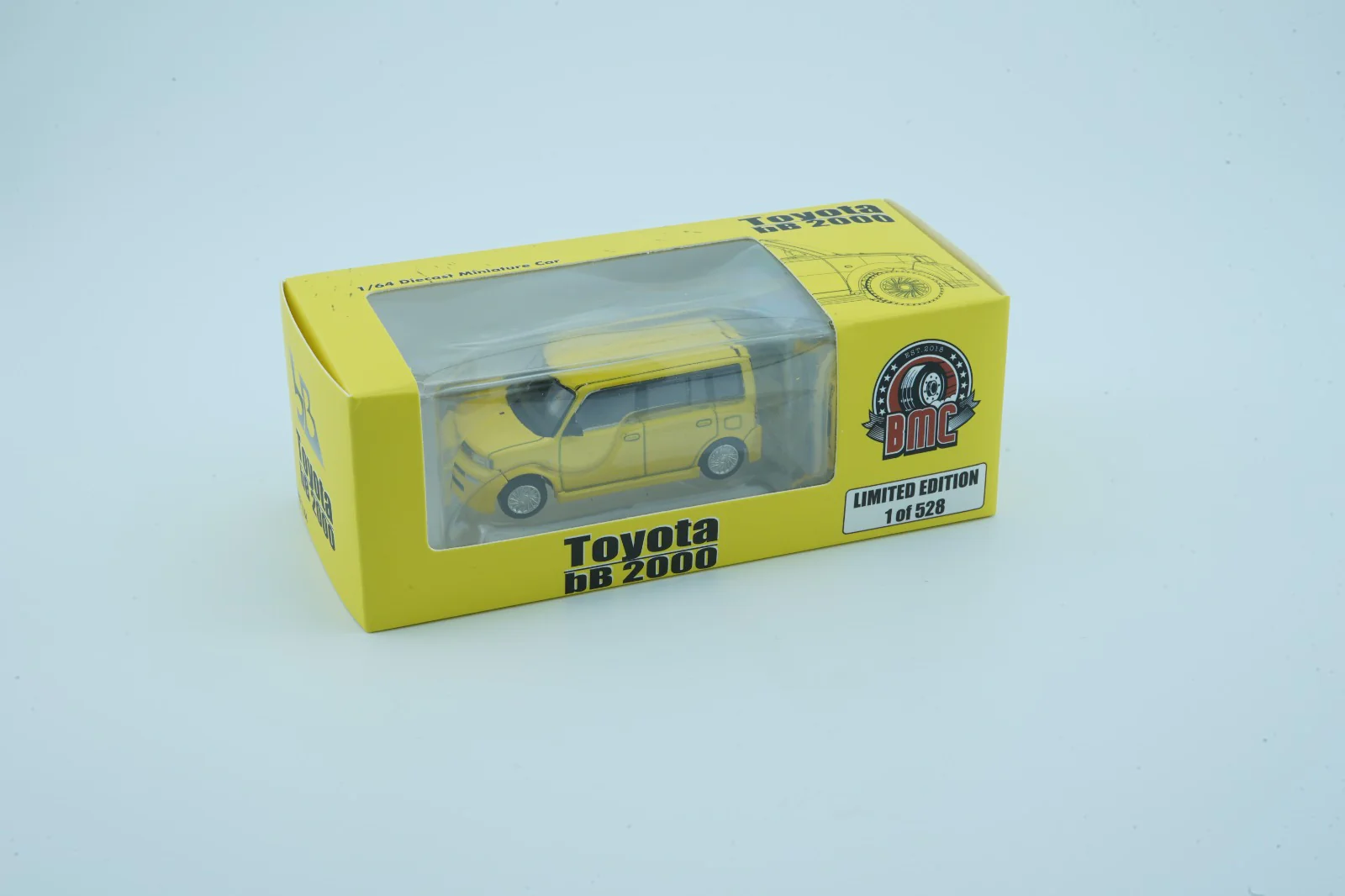 BM Creations x Tokyo Station 1/64 Toyota 2000 BB Yellow LHD Exclusive Edition - Image 3