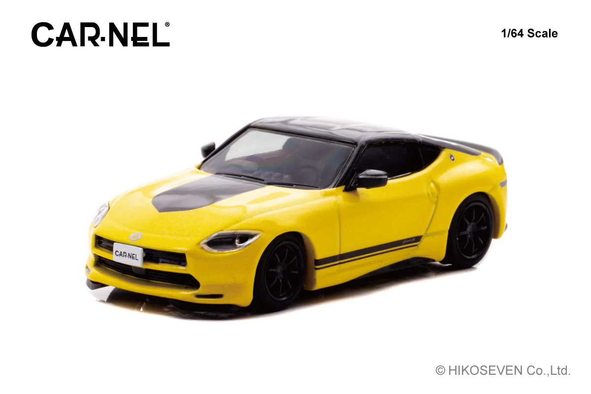 CAR-NEL 1/64 Nissan Fairlady Z Version ST Customized Edition 2023 Ikazuchi Yellow CN640040 - Image 3