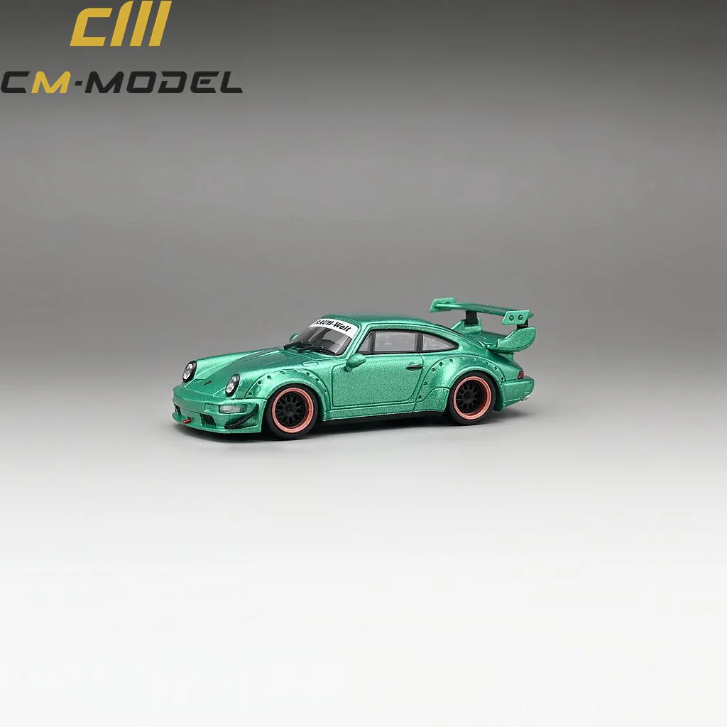 CM MODEL 1/64 964 Widebody Metallic Flash Green - Image 2