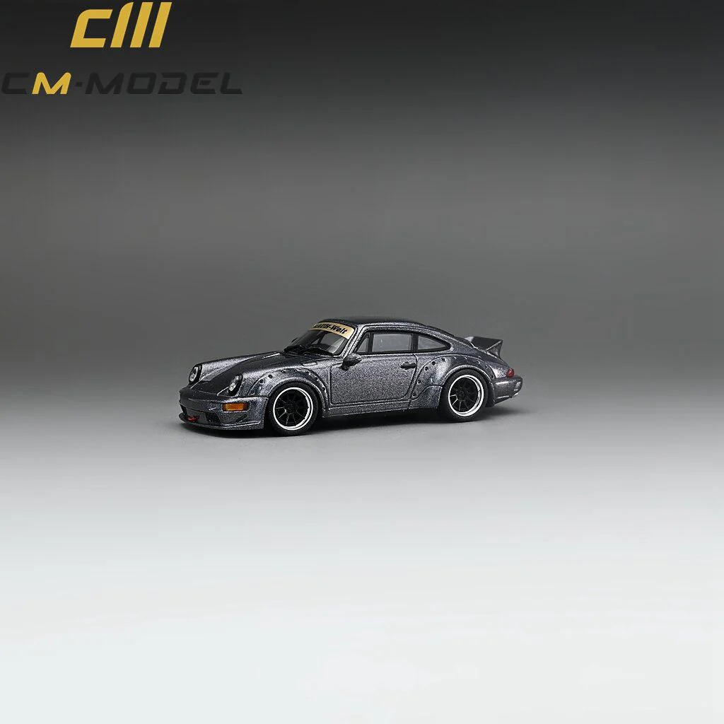 CM MODEL 1/64 964 Widebody Metallic Gray - Image 3