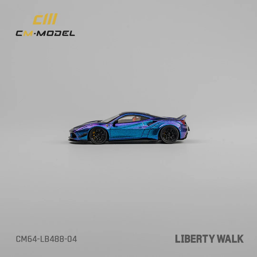 CM MODEL 1/64 LBWK 488 Widebody Metallic Purple CM64-LB488-04 - Image 2