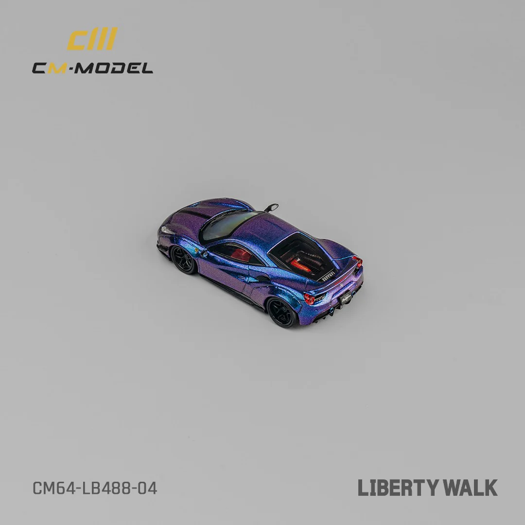 CM MODEL 1/64 LBWK 488 Widebody Metallic Purple CM64-LB488-04 - Image 3