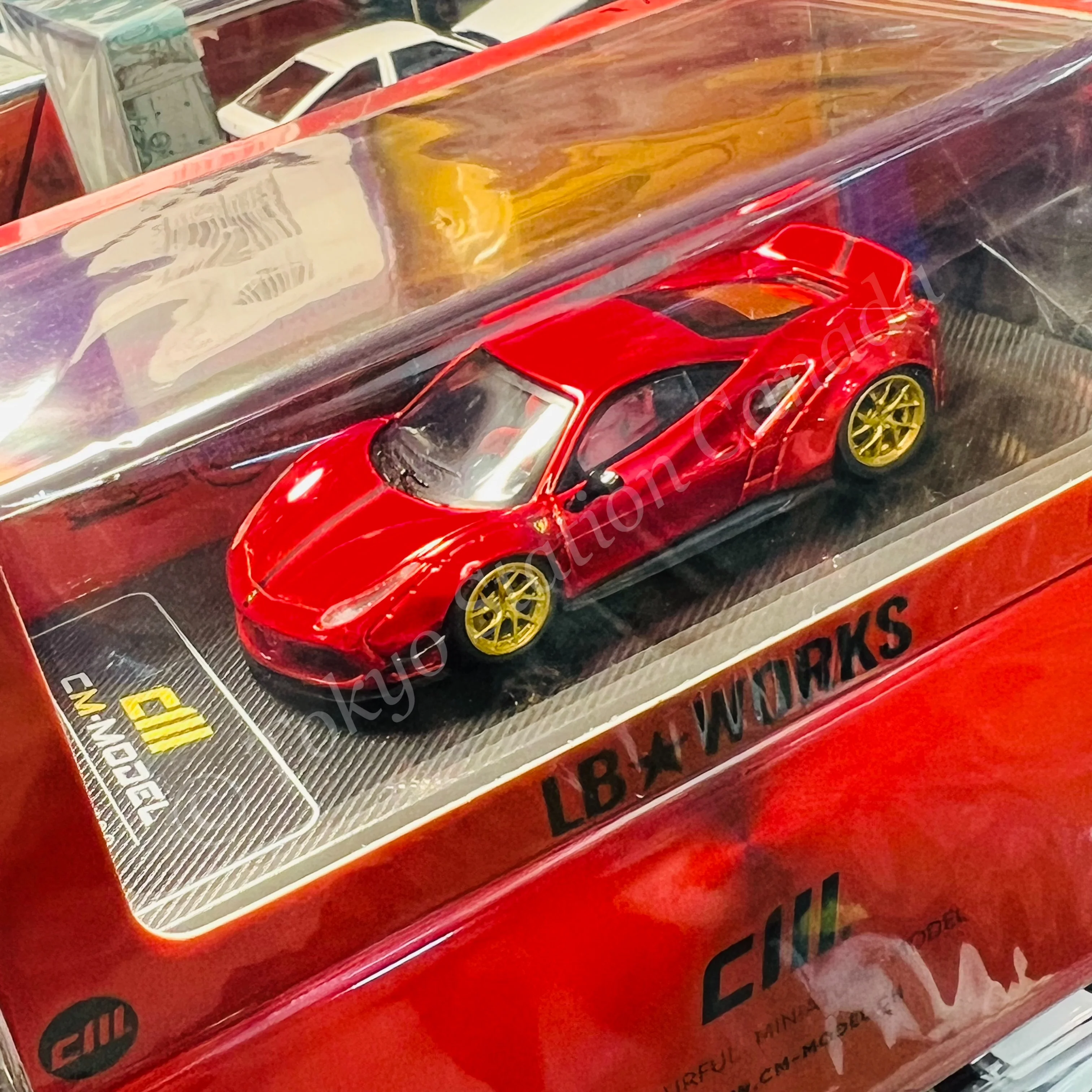 CM MODEL 1/64 LBWK 488 Widebody Metallic Red CM64-LB488-03 - Image 2