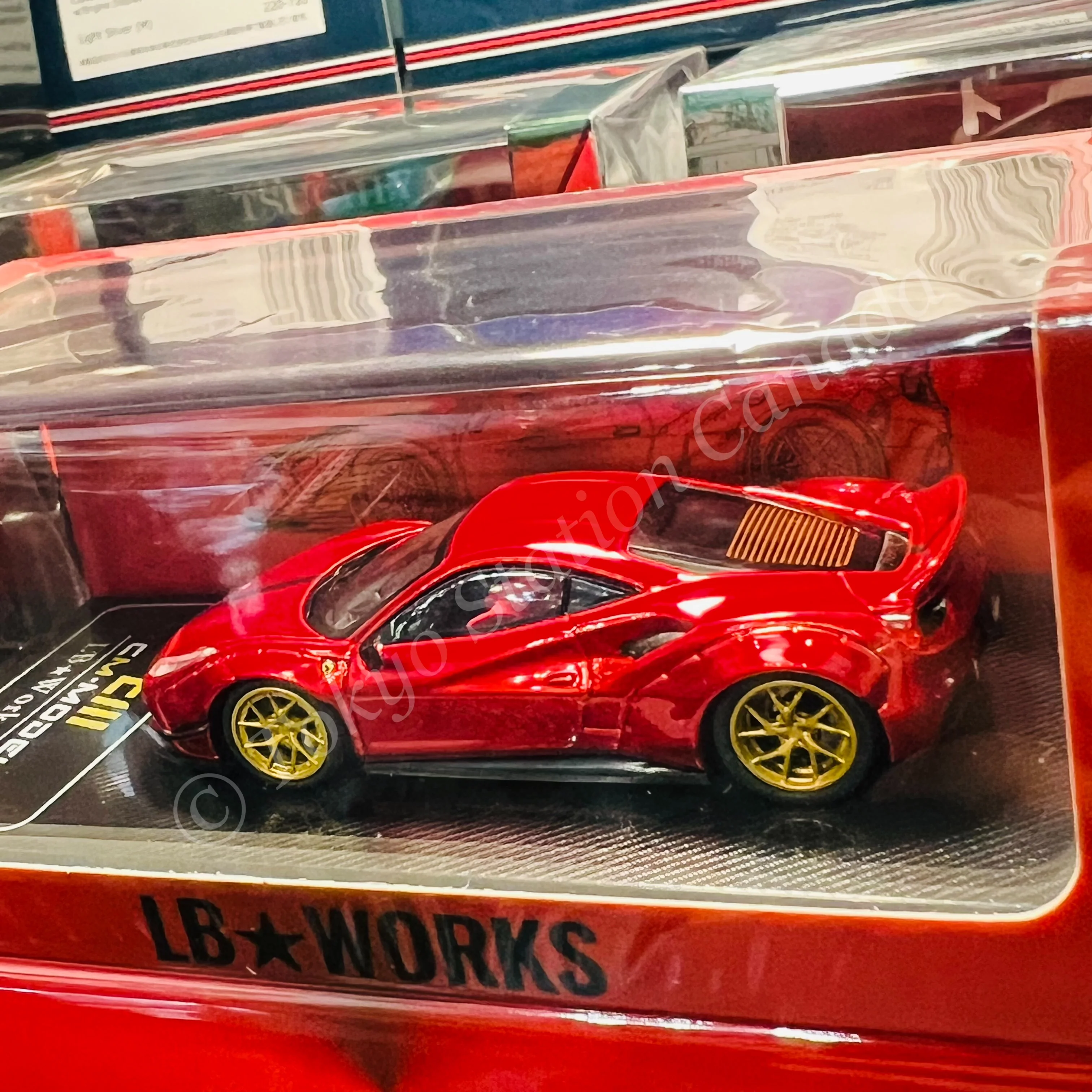CM MODEL 1/64 LBWK 488 Widebody Metallic Red CM64-LB488-03 - Image 3