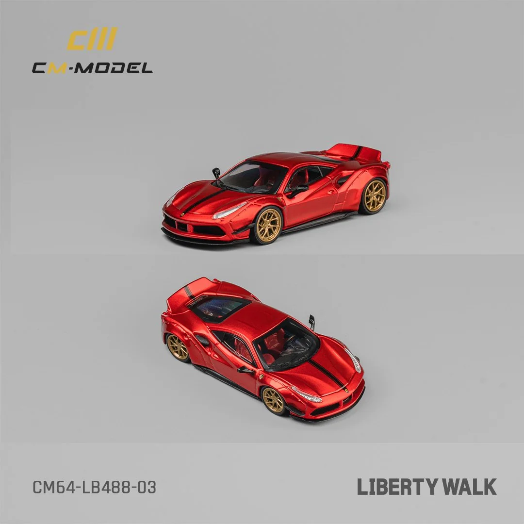 CM MODEL 1/64 LBWK 488 Widebody Metallic Red CM64-LB488-03 - Image 4