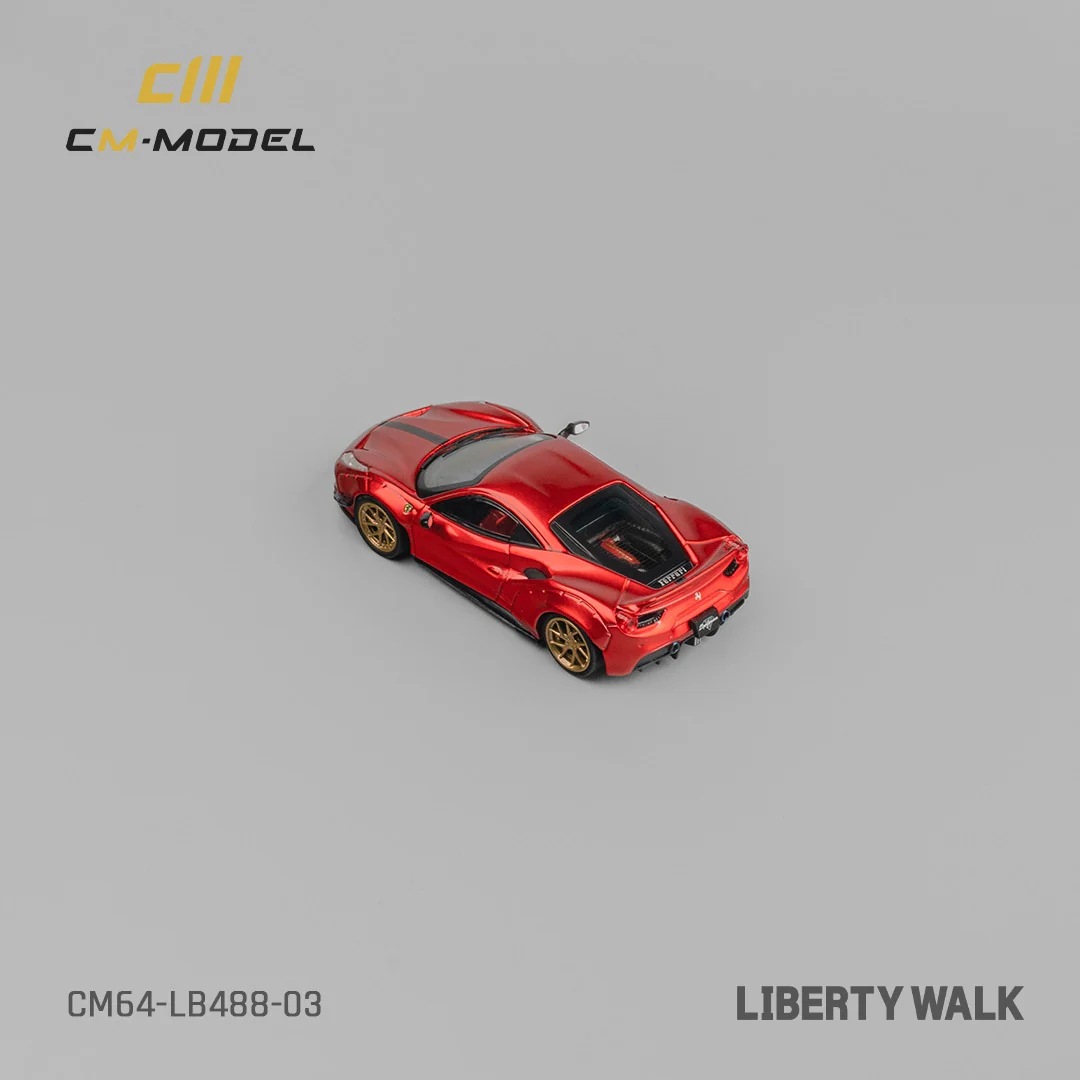 CM MODEL 1/64 LBWK 488 Widebody Metallic Red CM64-LB488-03 - Image 5