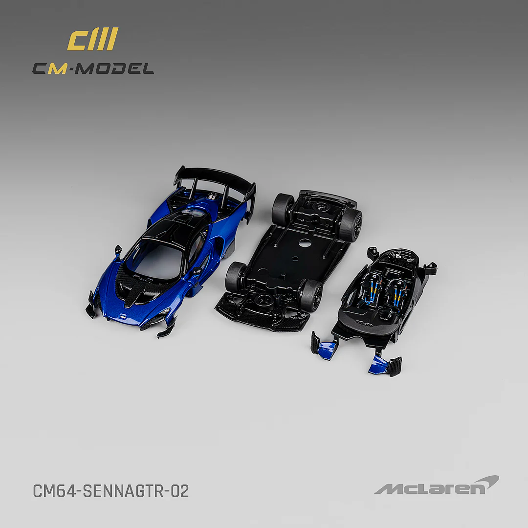 CM MODEL 1/64 Mclaren Senna GTR Metallic Blue CM64-SennaGTR-02 - Image 3