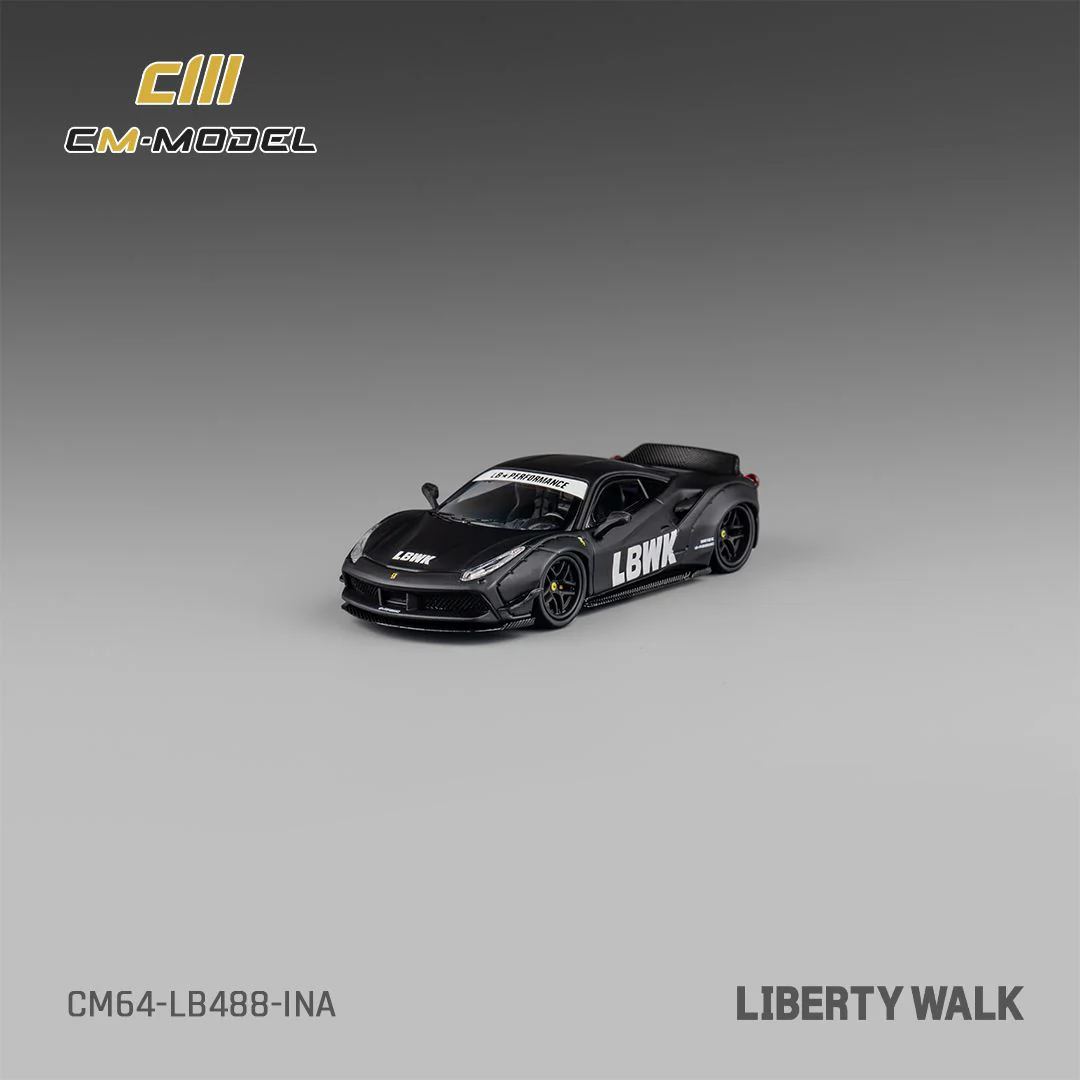 CM MODEL 1/64 LBWK F488 Matte Black (Indonesia Exclusive) CM64-LB488-INA - Image 2