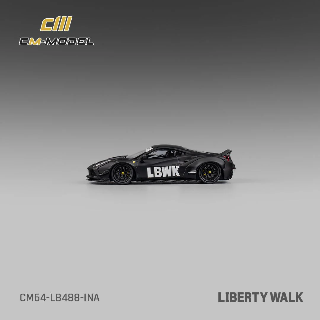 CM MODEL 1/64 LBWK F488 Matte Black (Indonesia Exclusive) CM64-LB488-INA - Image 4