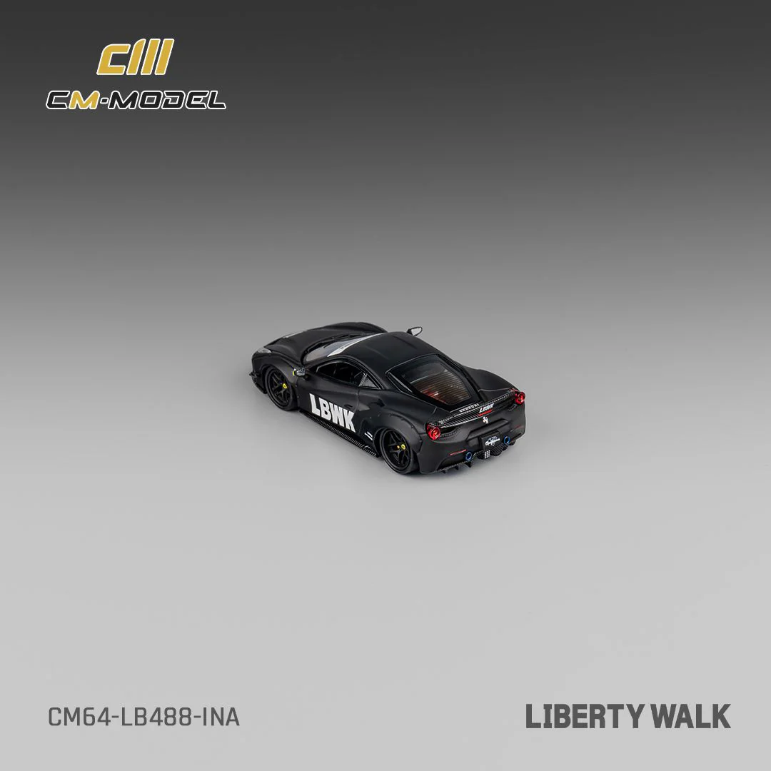 CM MODEL 1/64 LBWK F488 Matte Black (Indonesia Exclusive) CM64-LB488-INA - Image 5