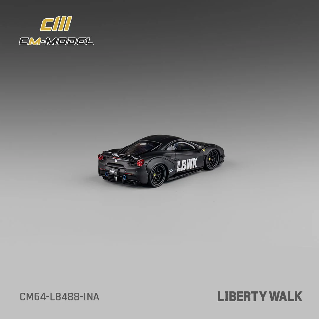 CM MODEL 1/64 LBWK F488 Matte Black (Indonesia Exclusive) CM64-LB488-INA - Image 6