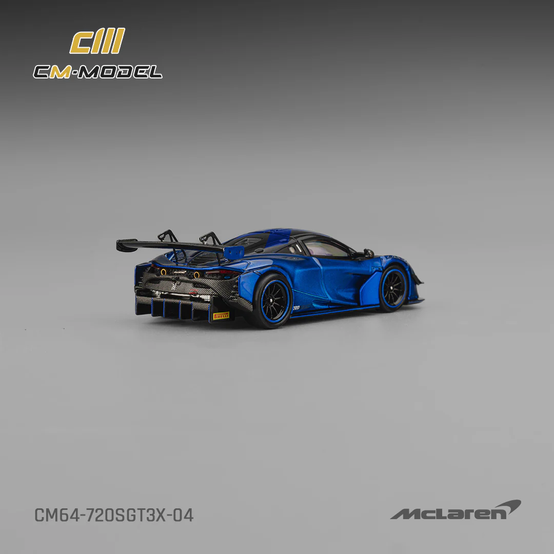 PREORDER CM MODEL 1/64 McLaren 720S GT3X Aurora Blue CM64-720SGT3X-04 (Approx. Release Date : Q3 2026 subject to manufacturer's final decision) - Image 2