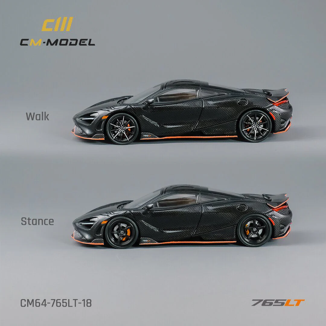 CM MODEL 1/64  Mclaren 765LT Full Carbon with Orange Line - Image 2
