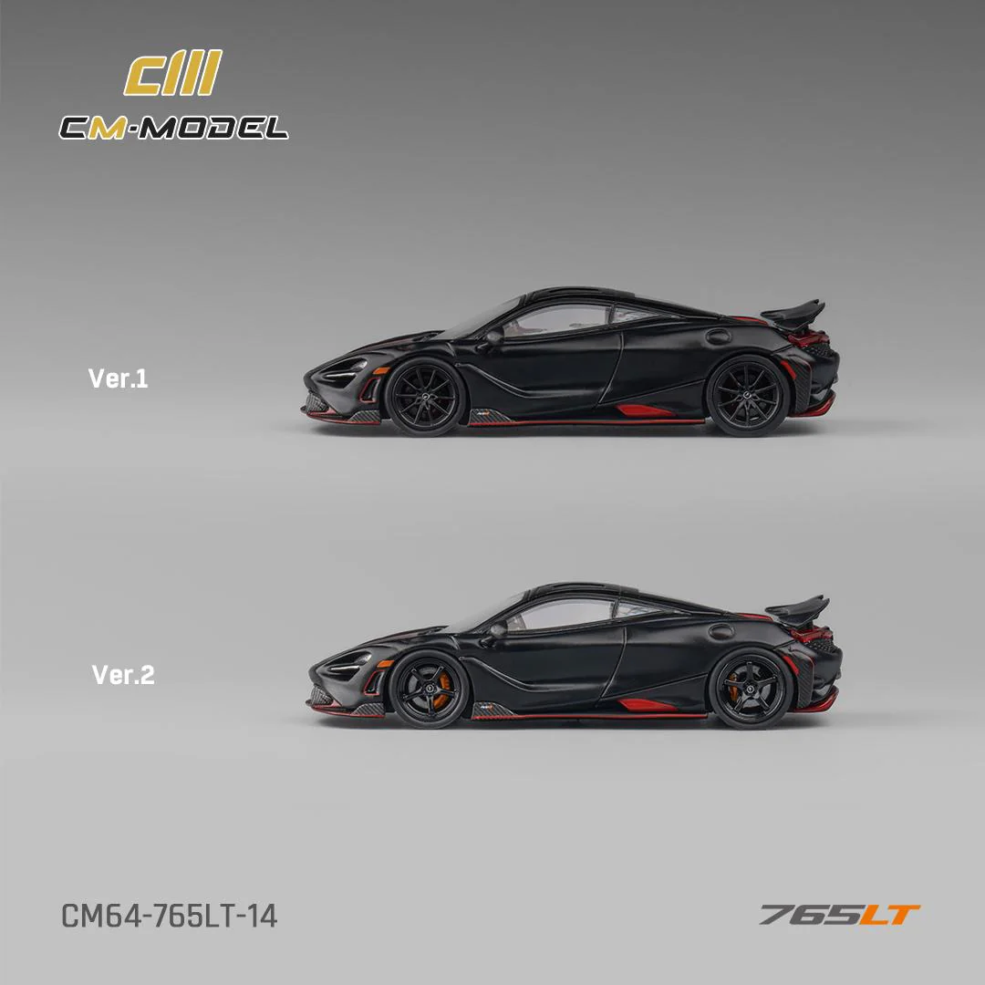 CM MODEL 1/64 Mclaren 765LT Matt Black  CM64-765LT-14 - Image 2