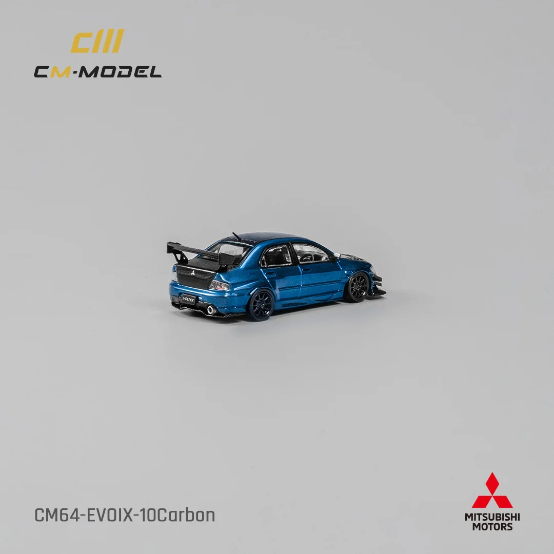 CM MODEL 1/64 Misubishi Lancer Evoix Metallic Blue Carbon CM64-EVOIX-10CR - Image 2
