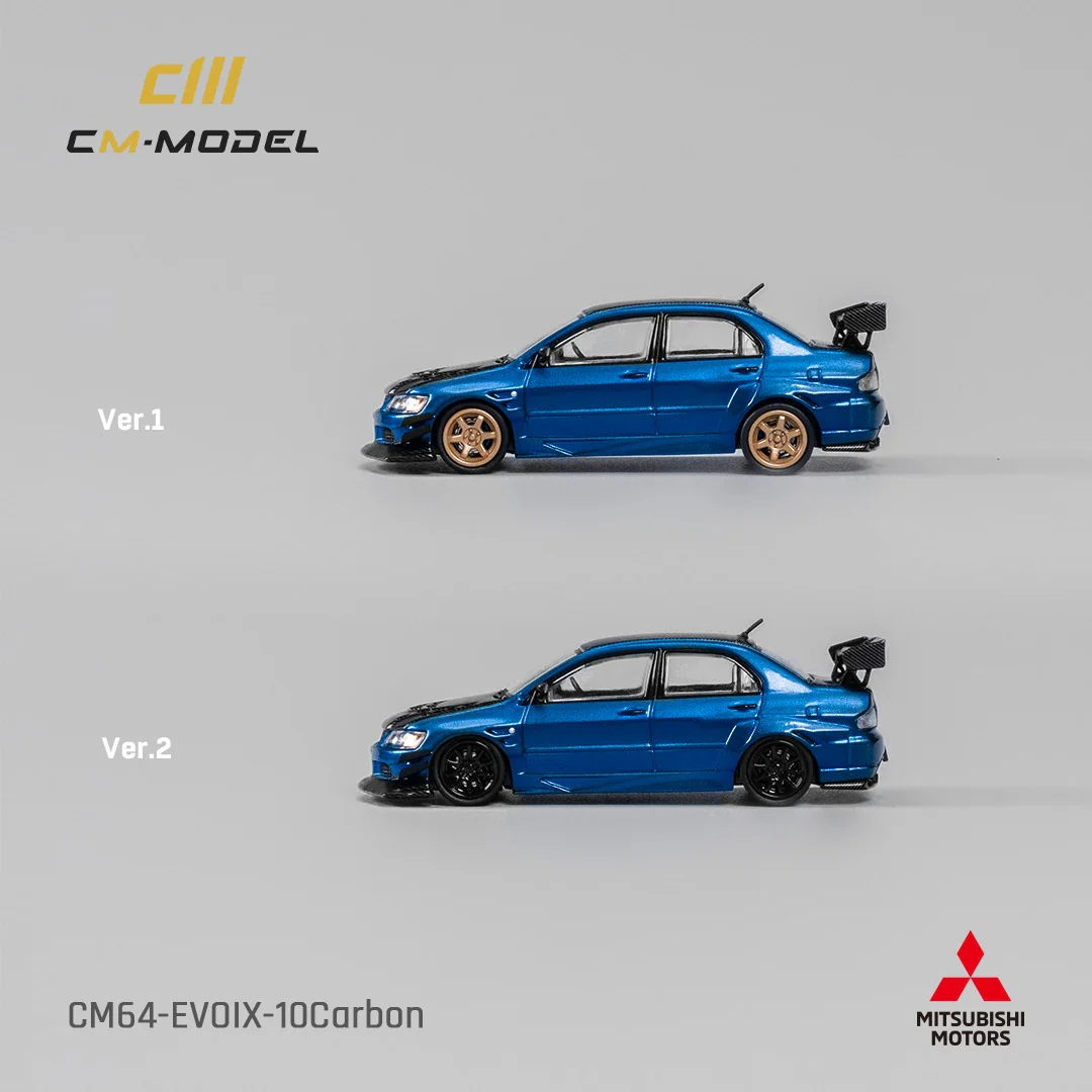 CM MODEL 1/64 Misubishi Lancer Evoix Metallic Blue Carbon CM64-EVOIX-10CR - Image 3