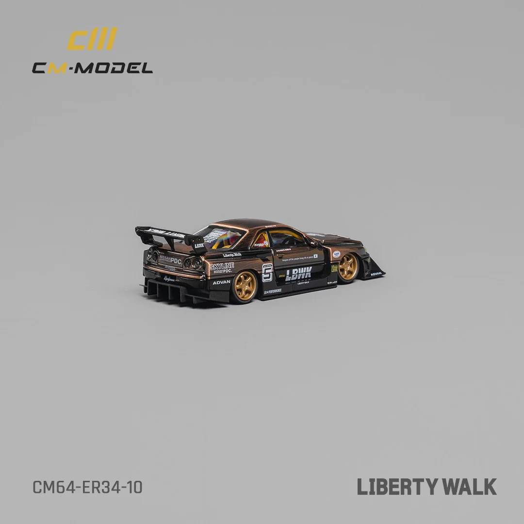 CM MODEL 1/64 Nissan LBWK ER34 NO.5 Bronze CM64-ER34-10 - Image 6