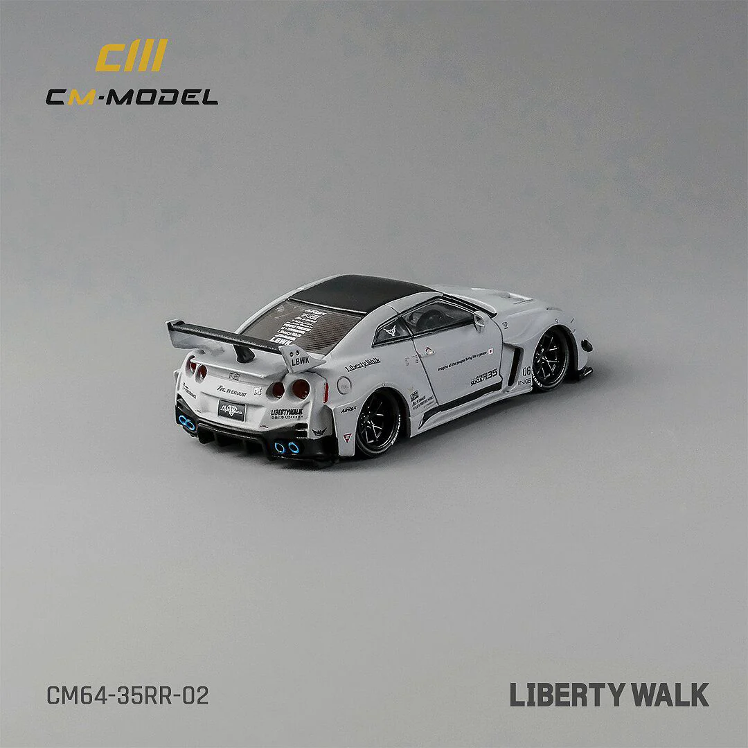 CM MODEL 1/64 Nissan LBWK Super Silhouette GT35RR Gray - Image 3