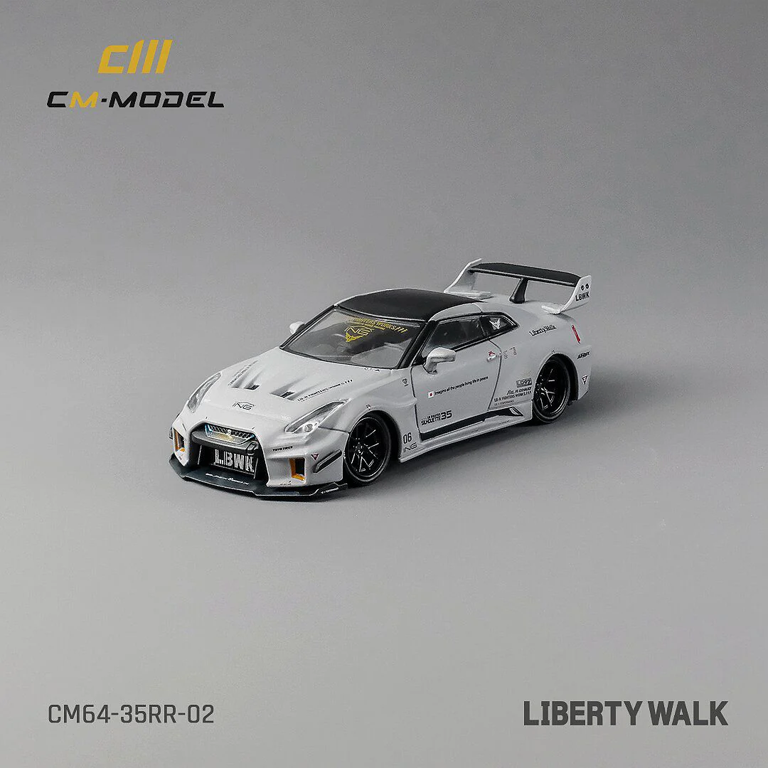 CM MODEL 1/64 Nissan LBWK Super Silhouette GT35RR Gray - Image 4