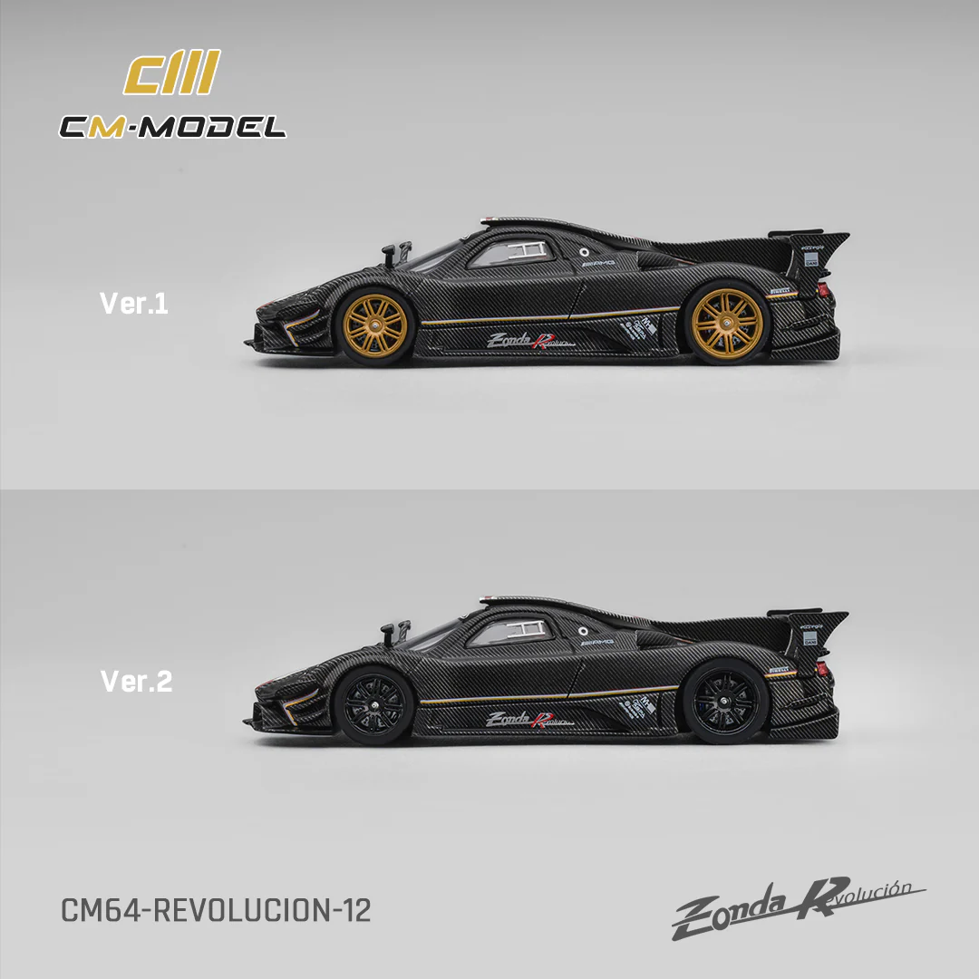 PREORDER CM MODEL 1/64 Pagani Zonda Revlucion Drycarbon (Complimentary Nürburgring Lap Time Model-Specific Decal) CM64-Revolucion-12 (Approx. Release Date : Q2 2026 subject to manufacturer's final decision) - Image 2