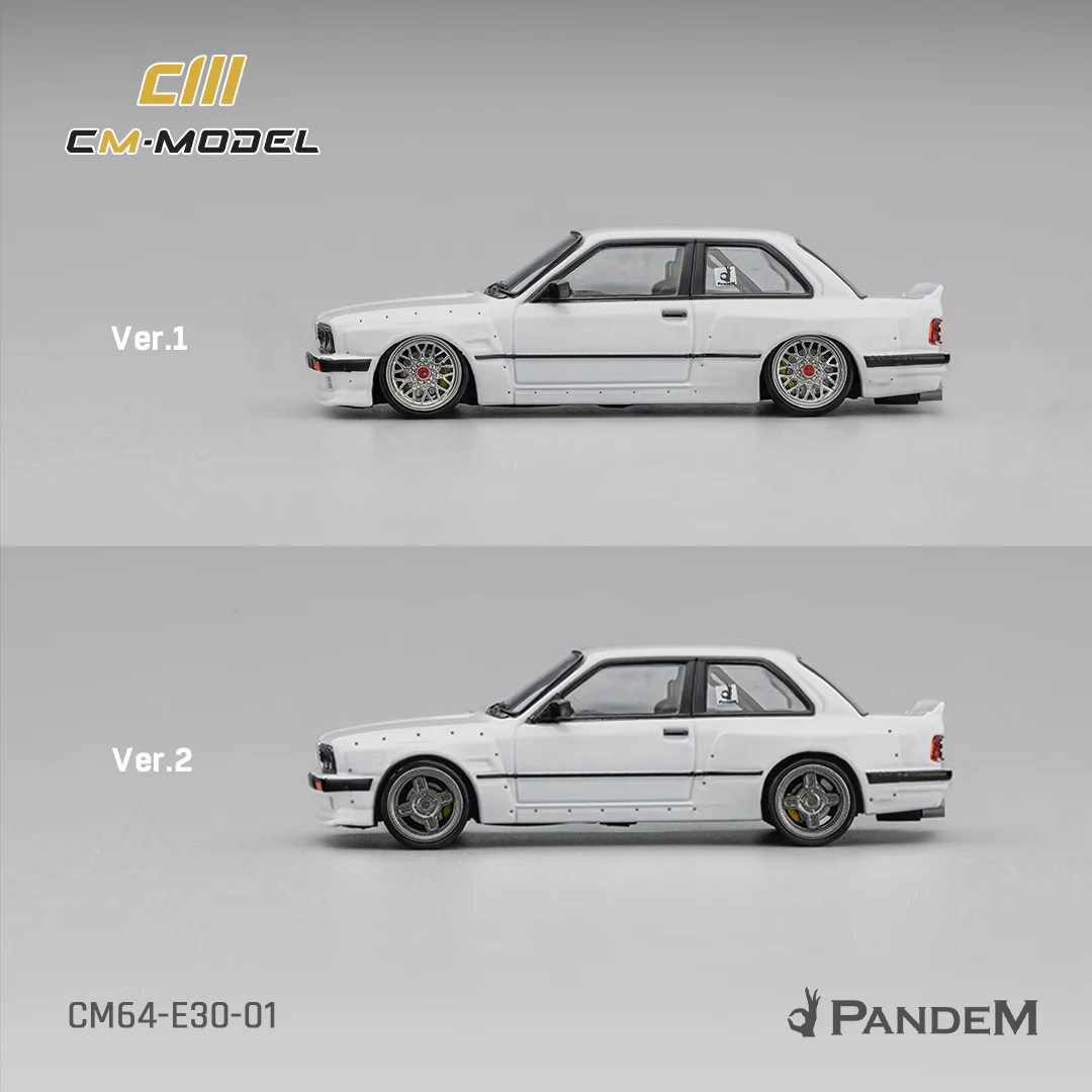 PREORDER CM MODEL 1/64 Pandem M3 E30 Pearl White CM64-E30-01 (Approx. Release Date : Q2 2026 subject to manufacturer's final decision) - Image 2