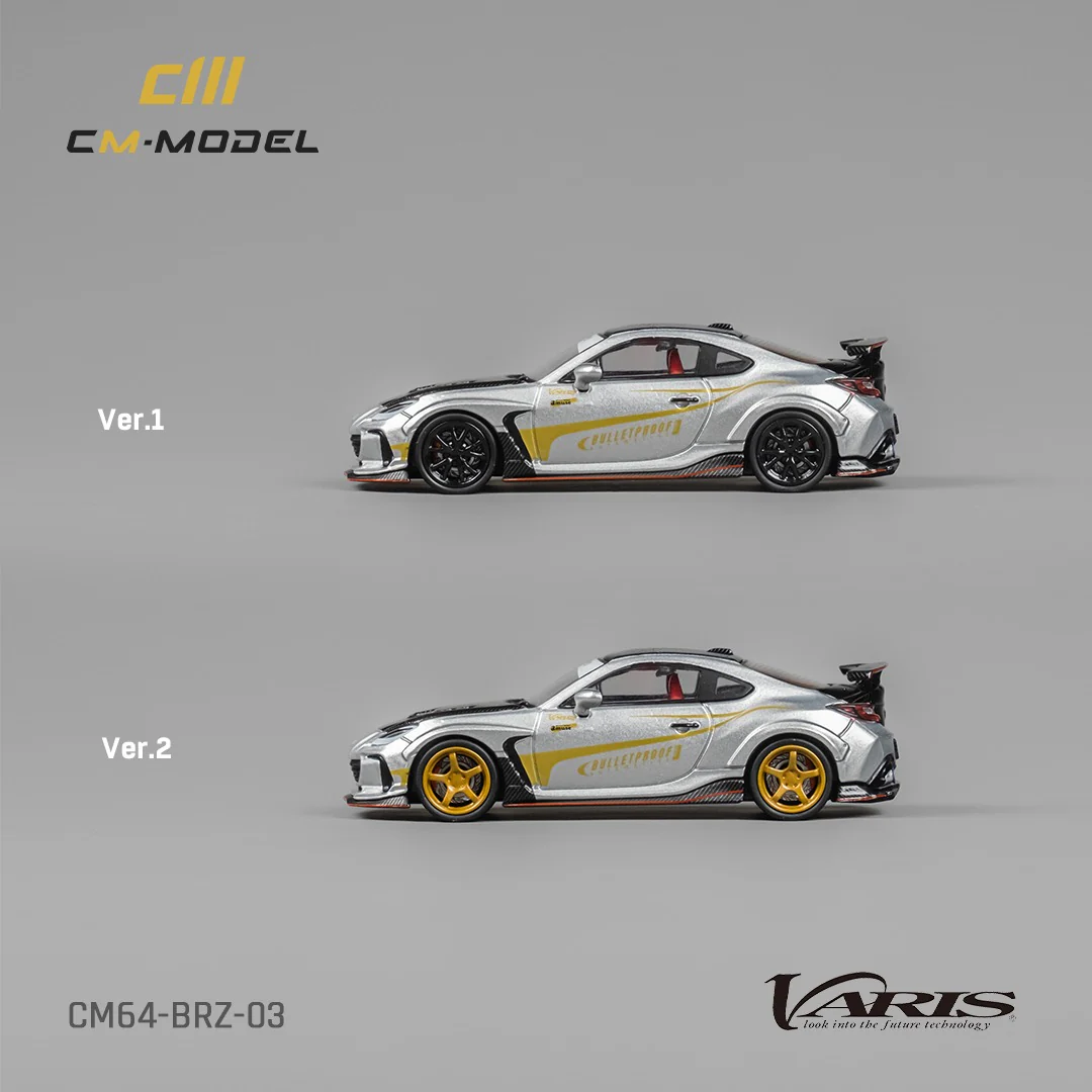 CM MODEL 1/64 SUBARU BRZ Varis ARISING-1 SILVER CM64-BRZ-03 - Image 2