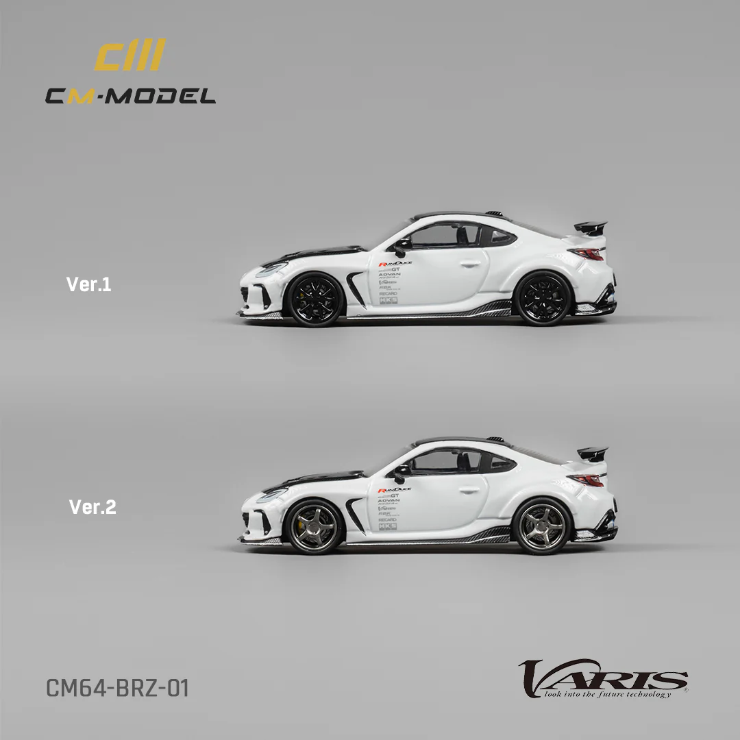 CM MODEL 1/64 Subaru BRZ Varis BRZ ARISING-1 WHITE CM64-BRZ-01 - Image 2