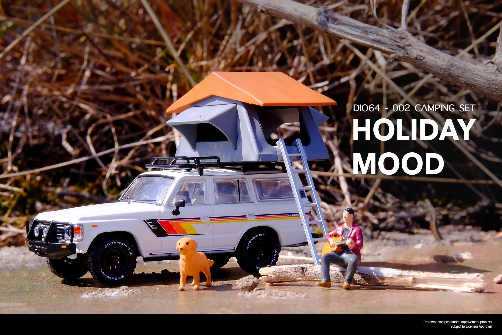 DIO64 by INNO 1/64 TOYOTA LAND CRUISER FJ60  Car Camping  Diorama with Figures DIO64-002 - Image 2
