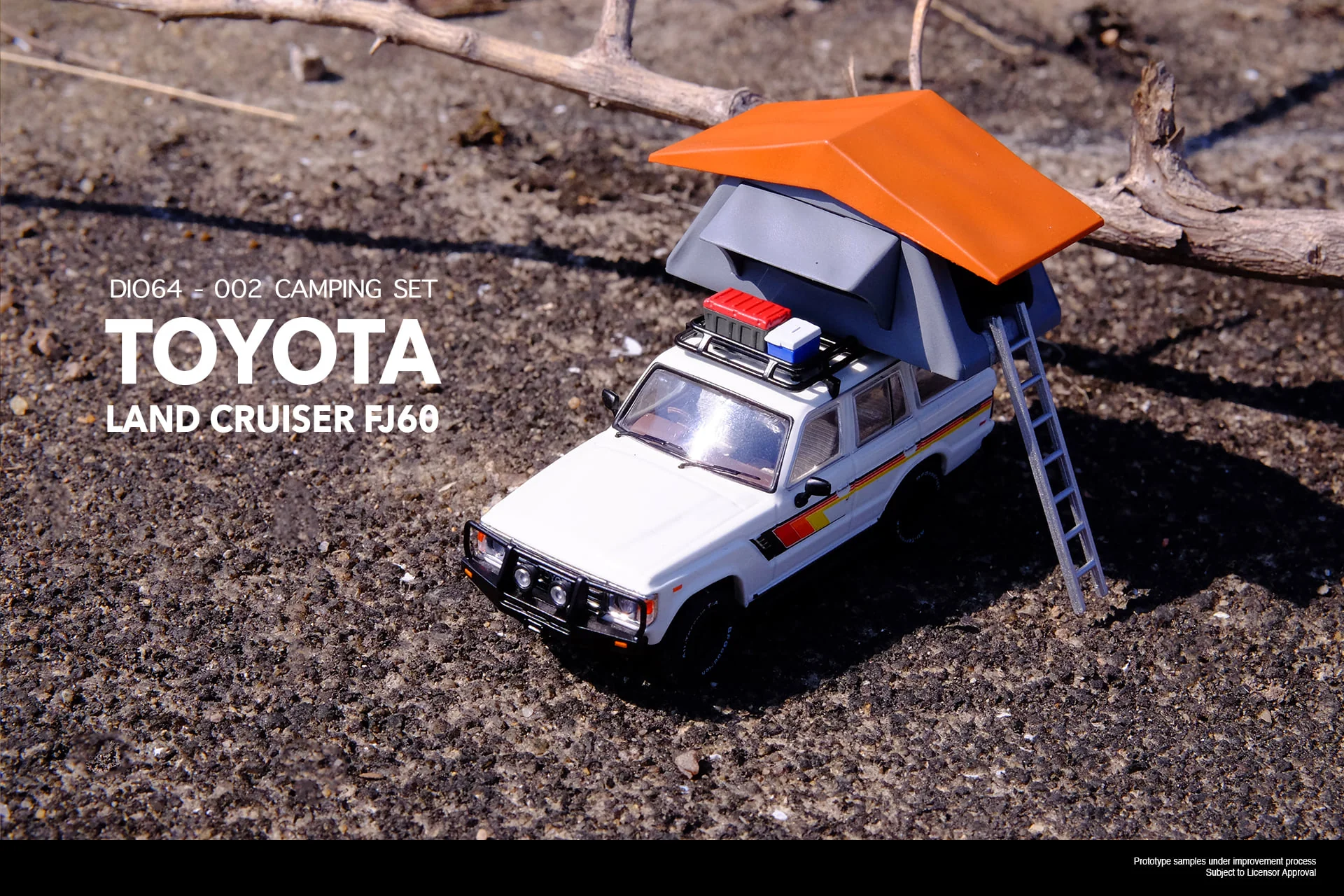 DIO64 by INNO 1/64 TOYOTA LAND CRUISER FJ60  Car Camping  Diorama with Figures DIO64-002 - Image 3