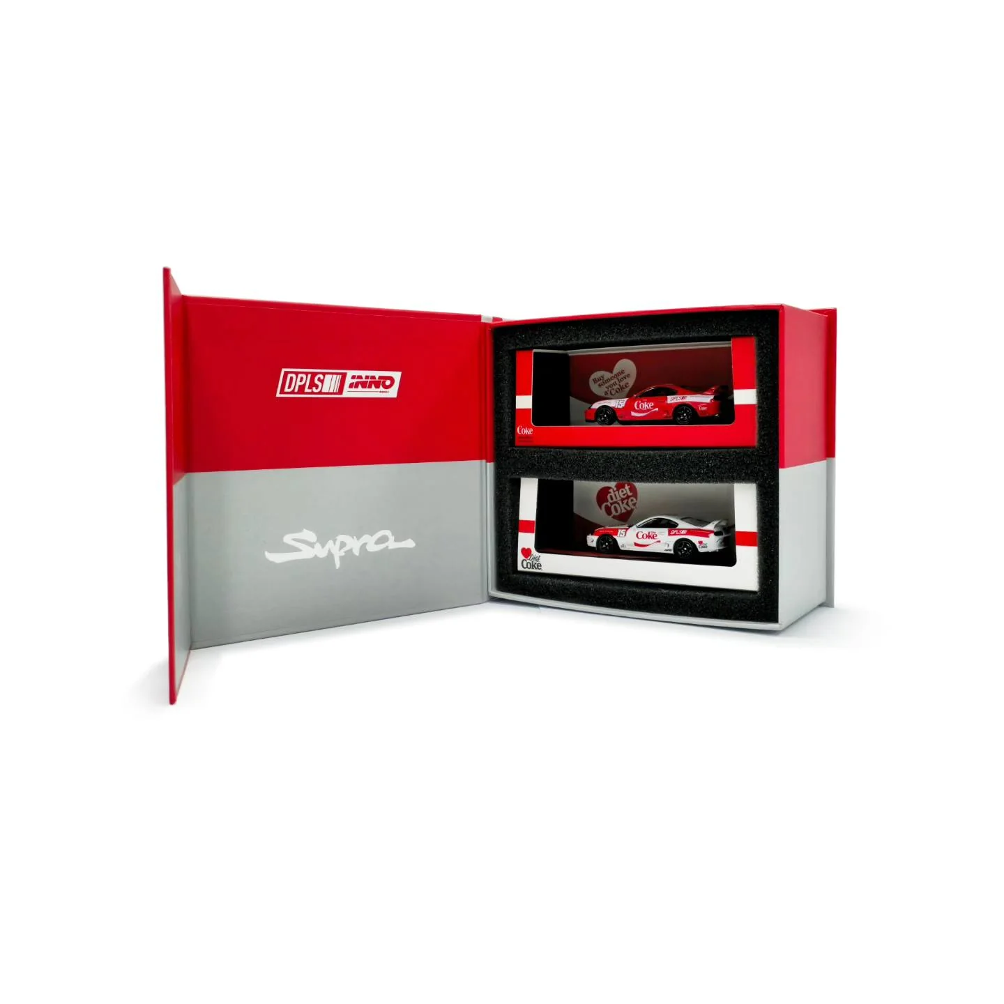 DPLS x INNO 1/64 Coca Cola Toyota Supra (A80) Box Set HKTS 2025 Exclusive Event Model COKE117 - Image 4