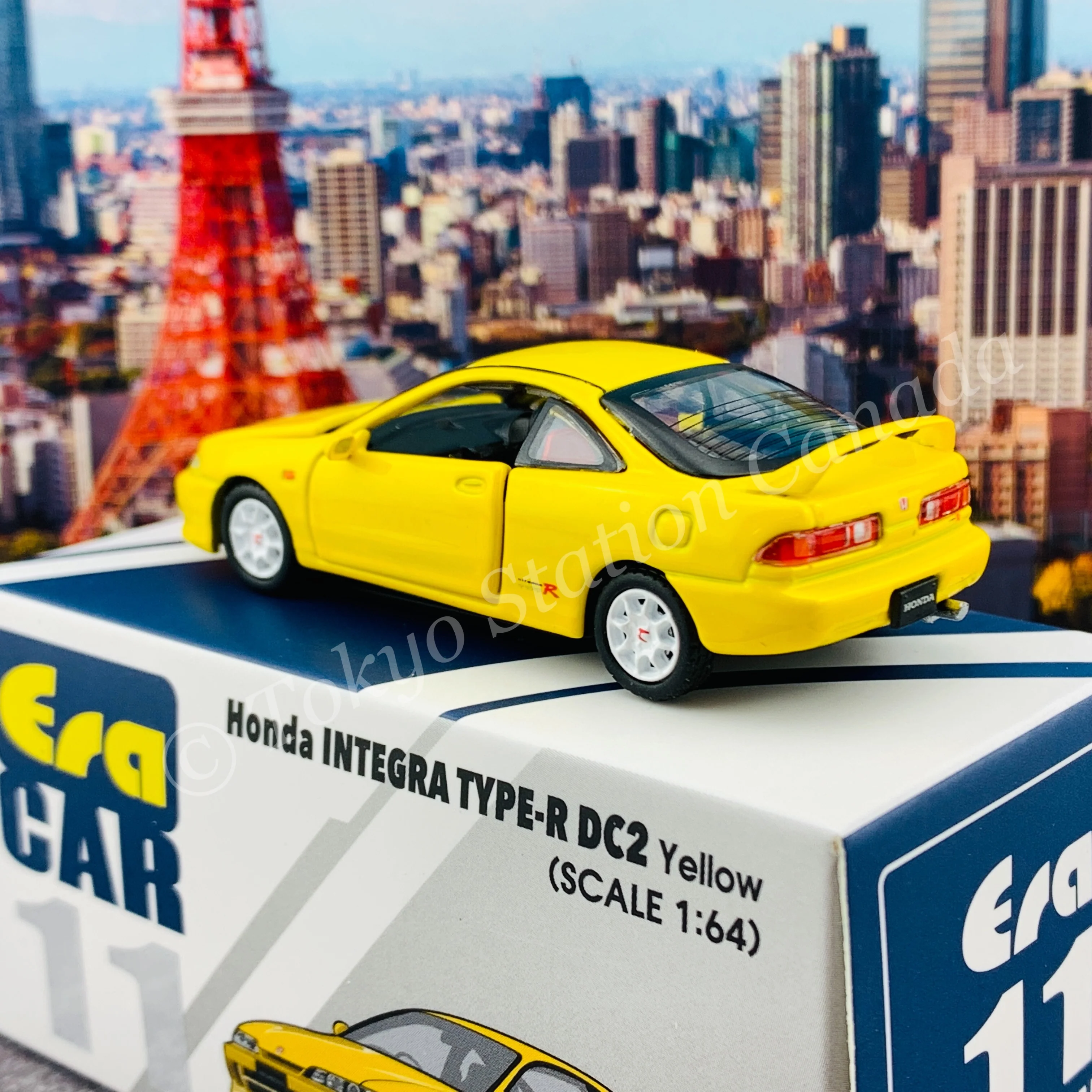 ERA CAR 1/64 11 Honda Interga Type R DC2 - Yellow HA21DC2RN1101 - Image 5
