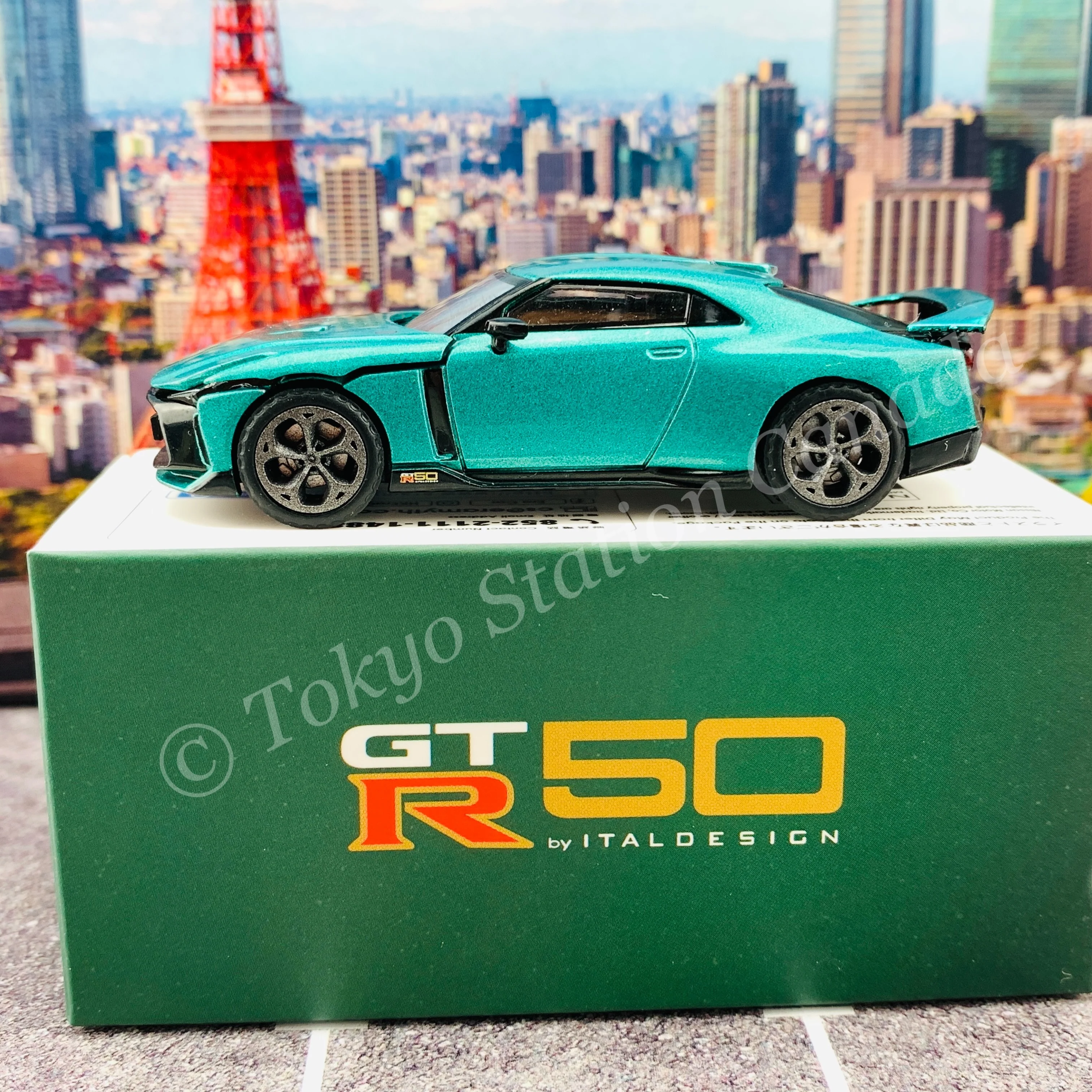 ERA CAR 1/64 SP Nissan GT-R50 By Italdesign - Production Version Dark Green NS21GTRSP49 - Image 3