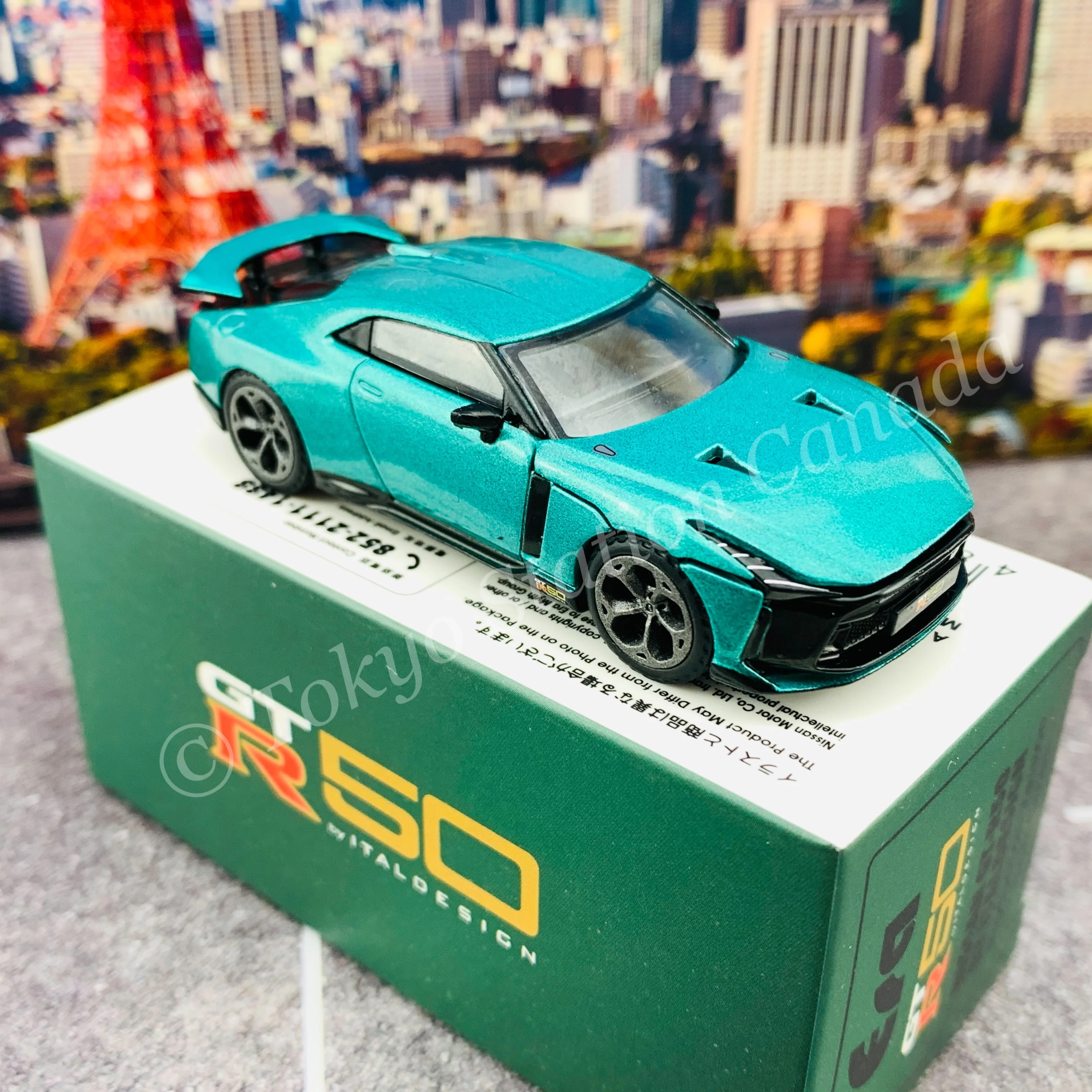 ERA CAR 1/64 SP Nissan GT-R50 By Italdesign - Production Version Dark Green NS21GTRSP49 - Image 4