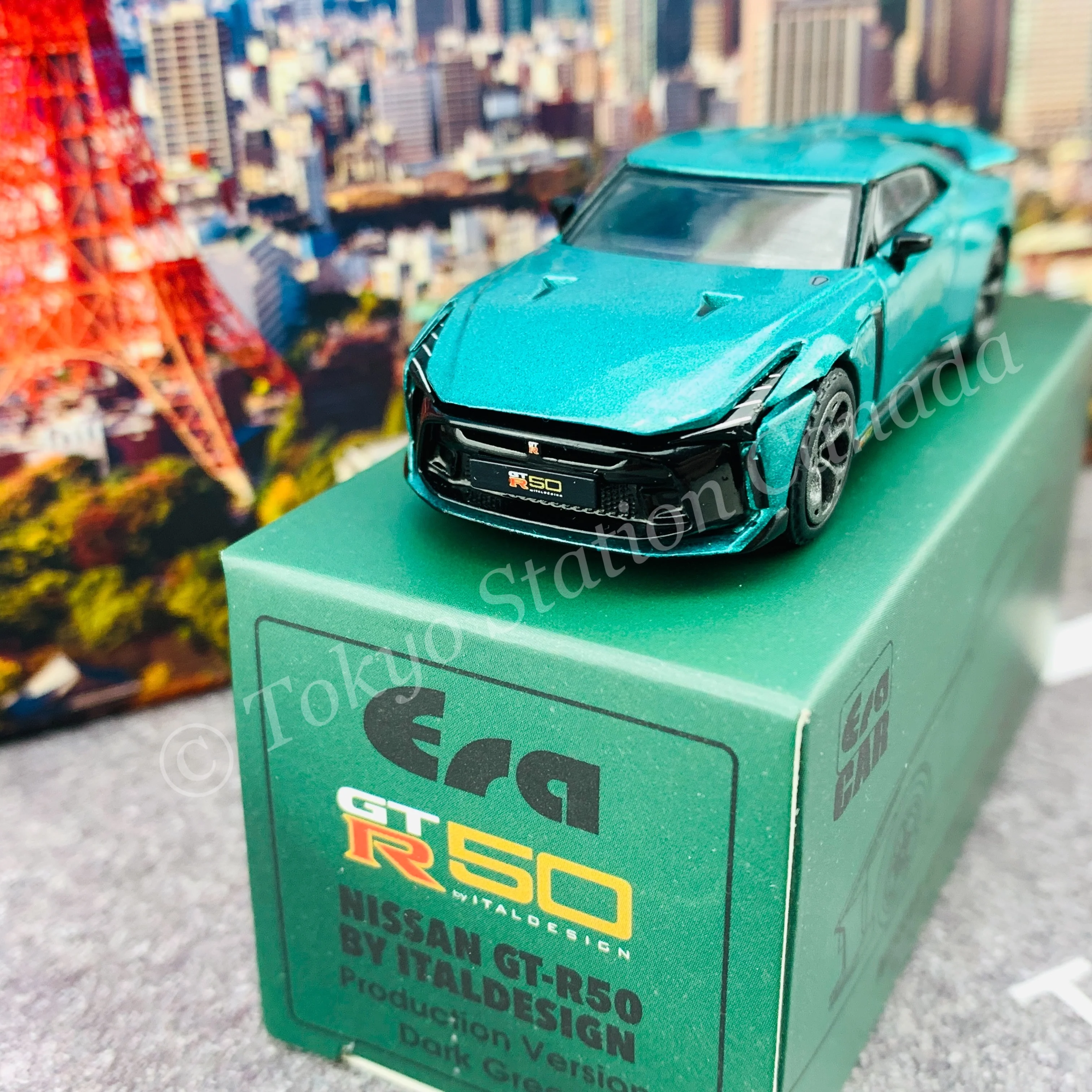 ERA CAR 1/64 SP Nissan GT-R50 By Italdesign - Production Version Dark Green NS21GTRSP49 - Image 5