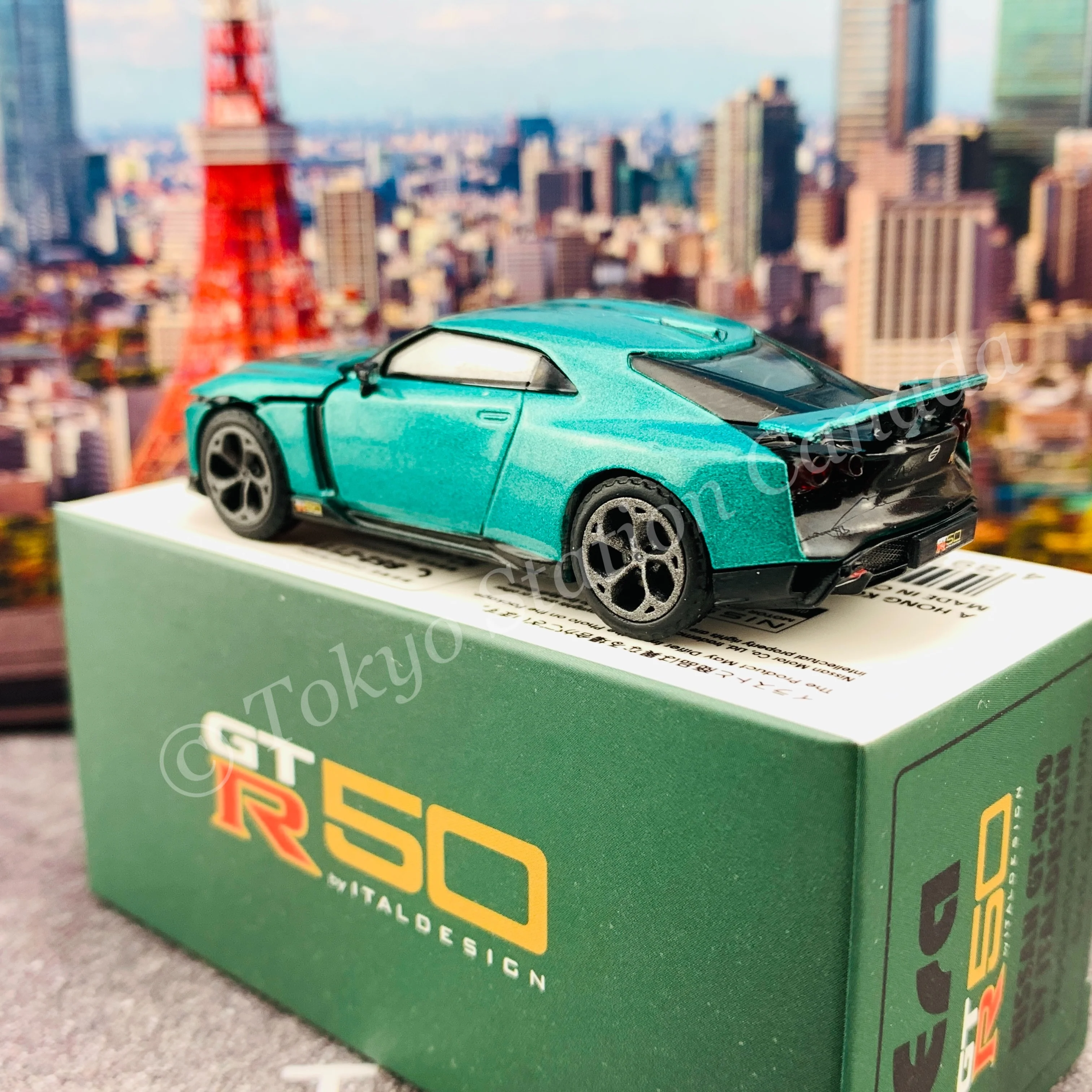 ERA CAR 1/64 SP Nissan GT-R50 By Italdesign - Production Version Dark Green NS21GTRSP49 - Image 6