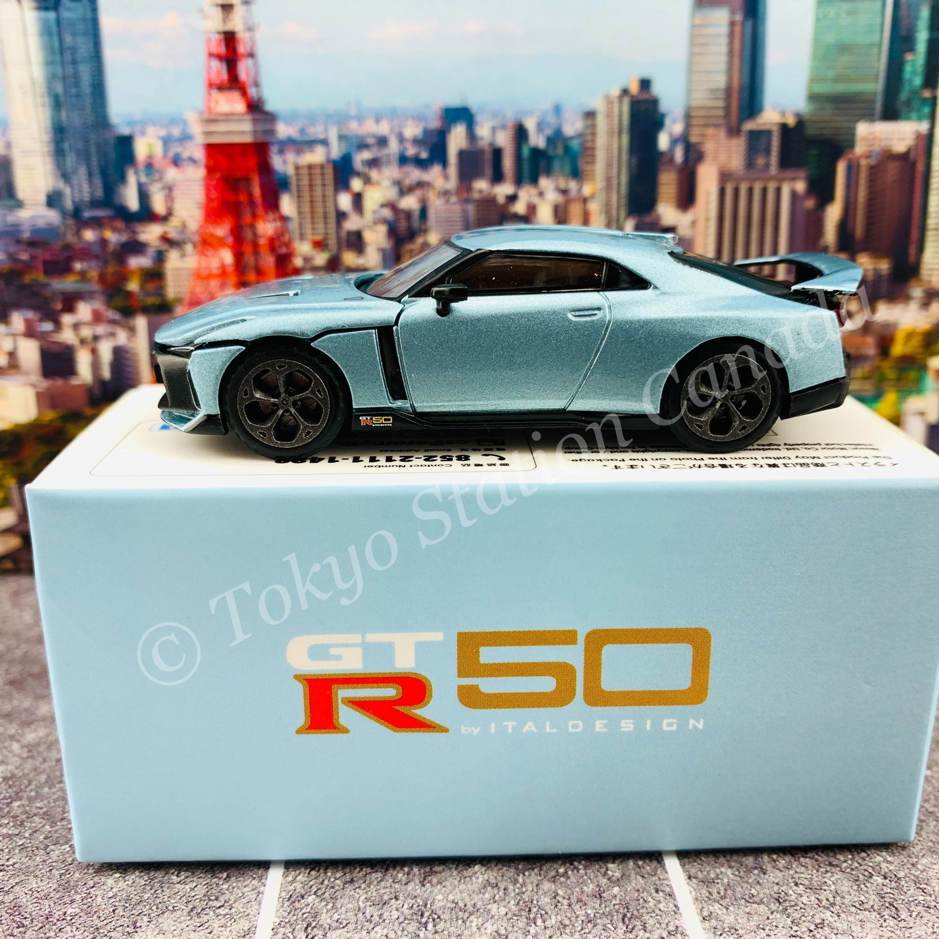 ERA CAR 1/64 SP Nissan GT-R50 By Italdesign - Production Version Pearl Blue NS21GTRSP51 - Image 3