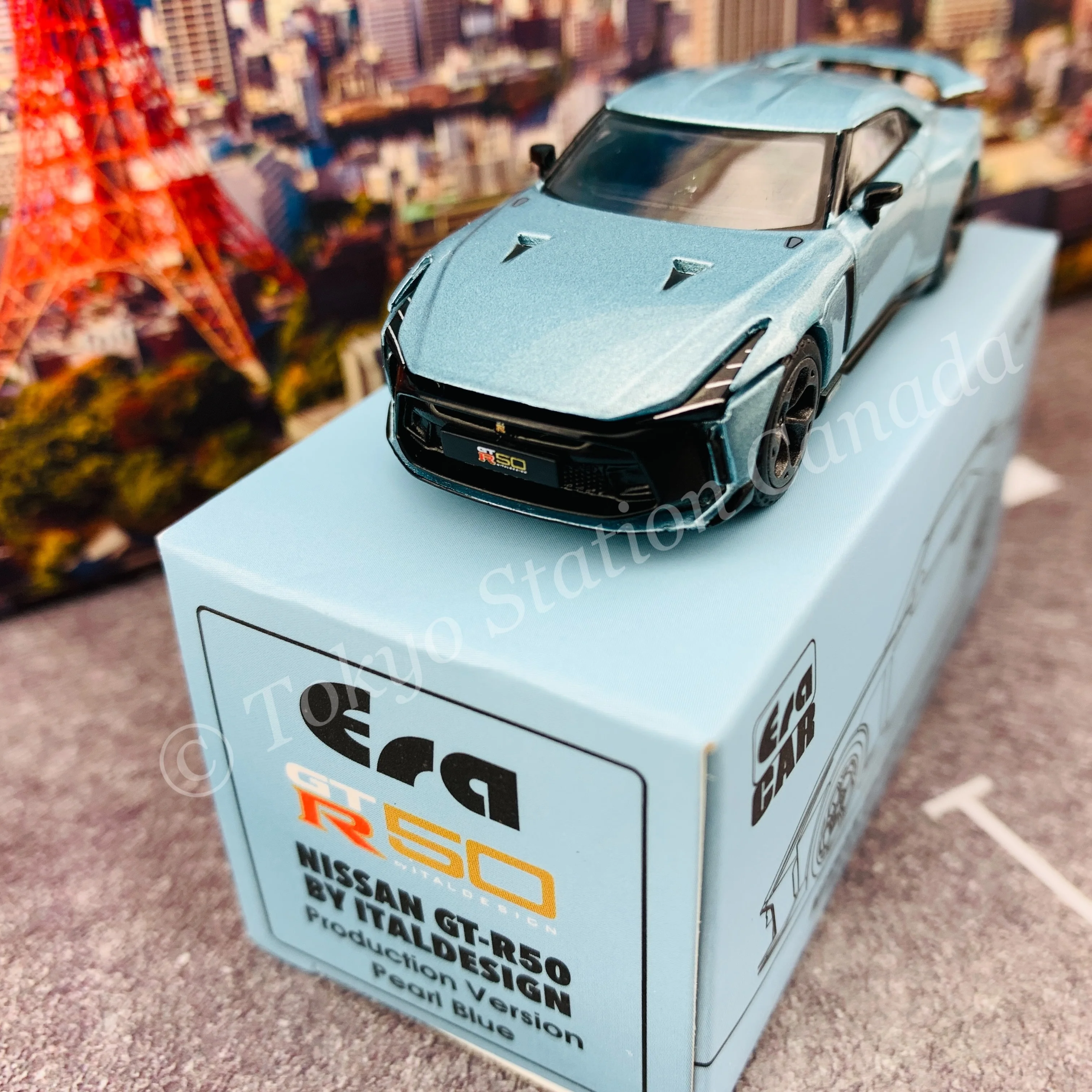 ERA CAR 1/64 SP Nissan GT-R50 By Italdesign - Production Version Pearl Blue NS21GTRSP51 - Image 4