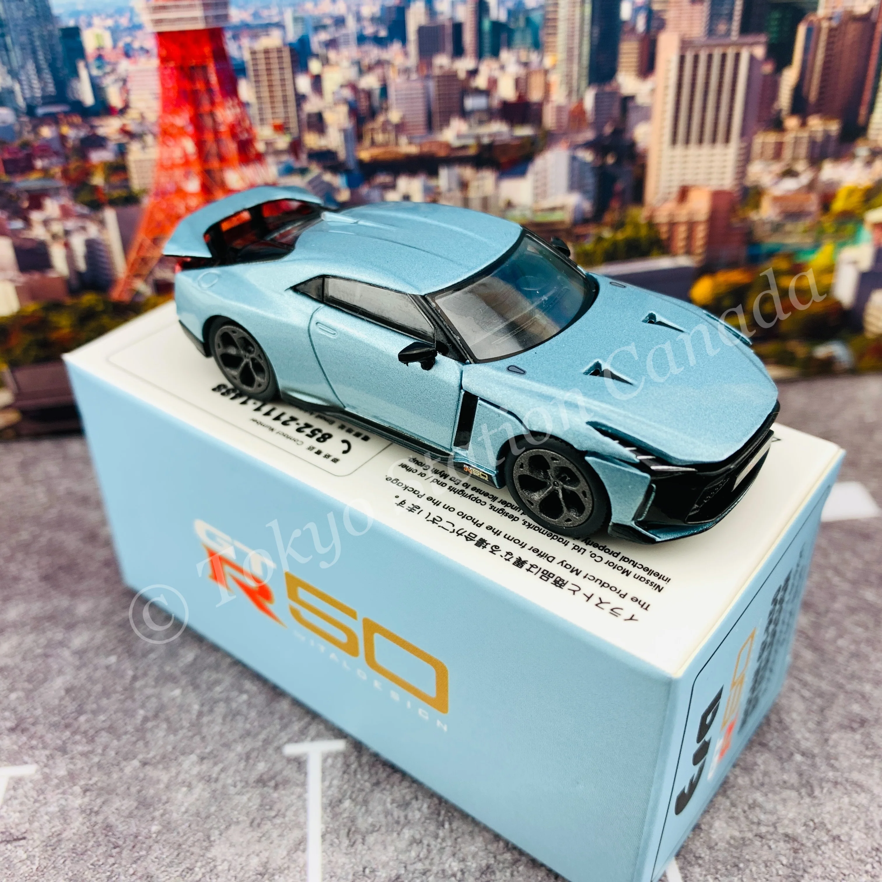 ERA CAR 1/64 SP Nissan GT-R50 By Italdesign - Production Version Pearl Blue NS21GTRSP51 - Image 6